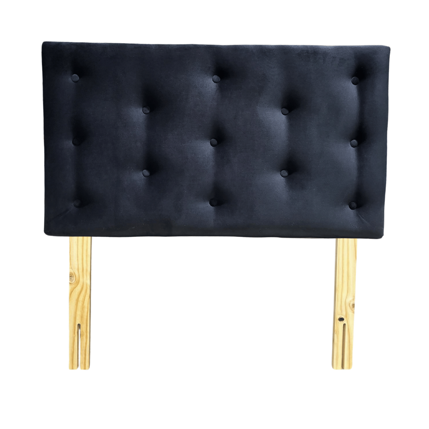RESPALDO MUEBLES RIMAR 1.5 PLAZAS FELPA NEGRO - 1