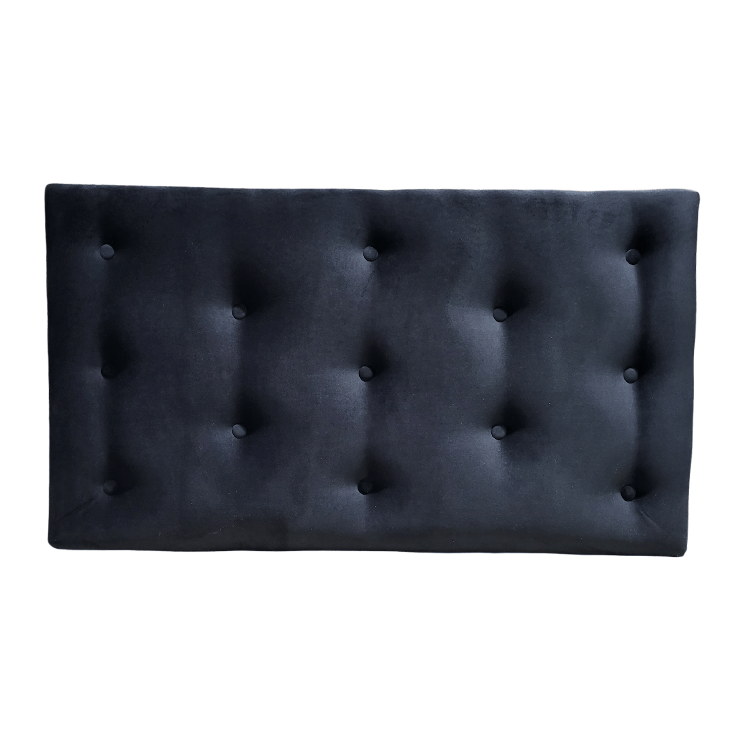 RESPALDO MUEBLES RIMAR 1.5 PLAZAS FELPA NEGRO - 2