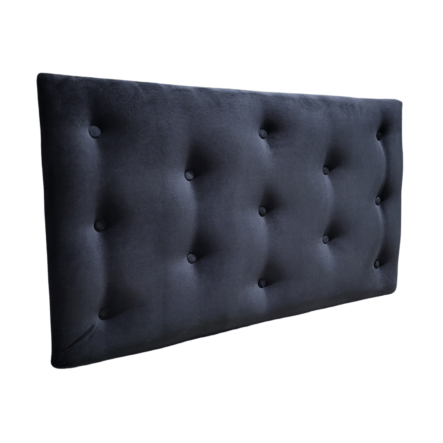 RESPALDO MUEBLES RIMAR 1.5 PLAZAS FELPA NEGRO - 3