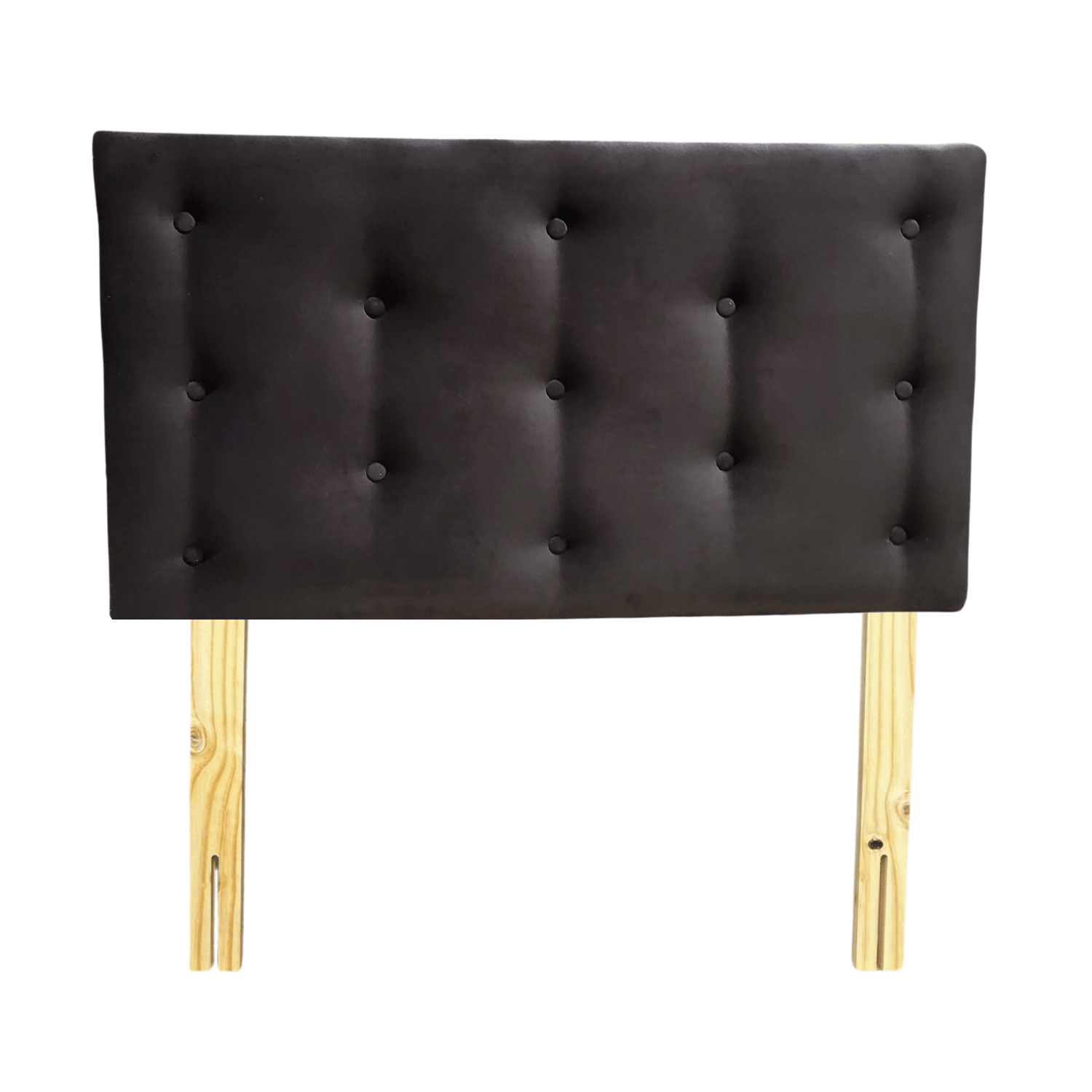 RESPALDO MUEBLES RIMAR 1.5 PLAZAS FELPA CHOCOLATE - 1