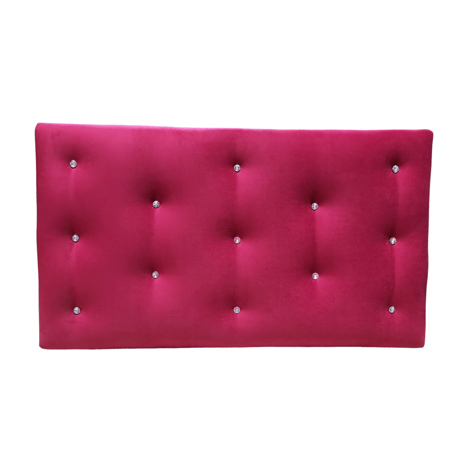 RESPALDO MUEBLES RIMAR DIAMANTE 1.5 PLAZAS FELPA ROJO - 2