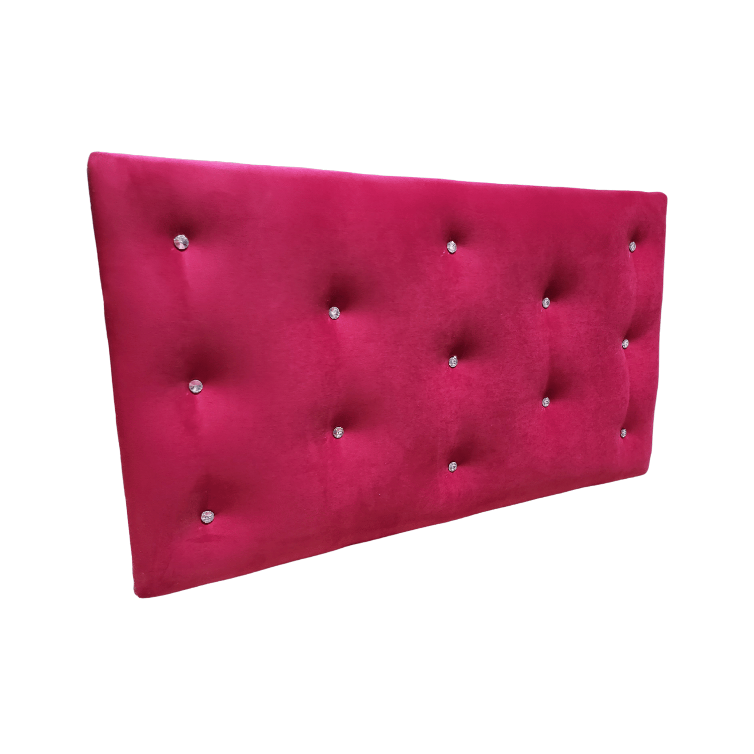 RESPALDO MUEBLES RIMAR DIAMANTE 1.5 PLAZAS FELPA ROJO - 3