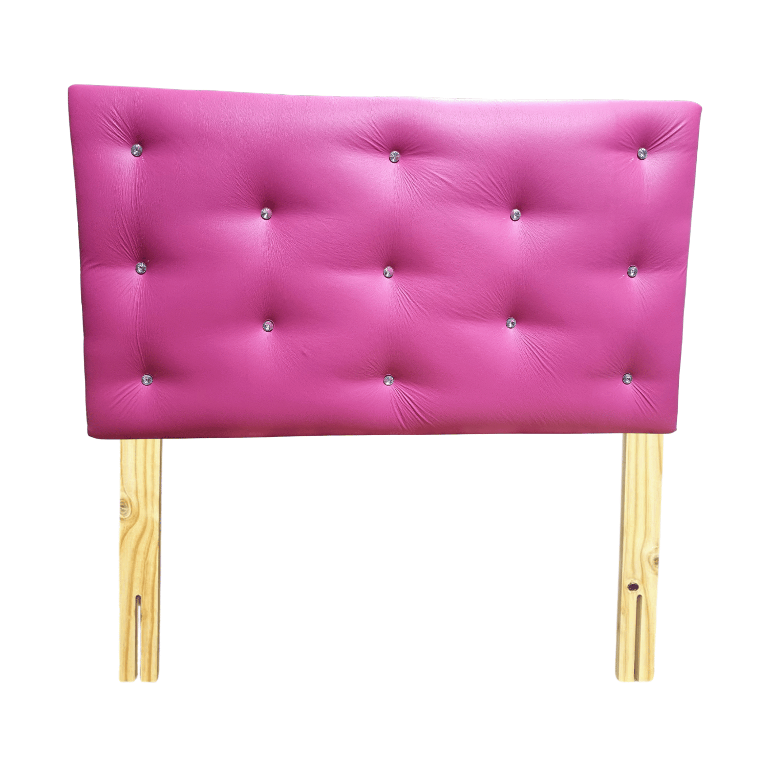 RESPALDO MUEBLES RIMAR DIAMANTE 1.5 PLAZAS ECO CUERO FUCSIA - 1