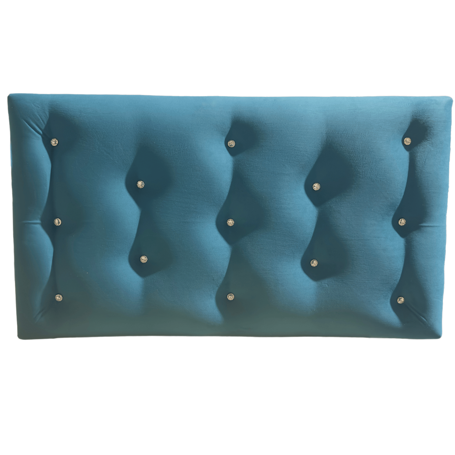 RESPALDO MUEBLES RIMAR DIAMANTE 1.5 PLAZAS FELPA TURQUESA - 2