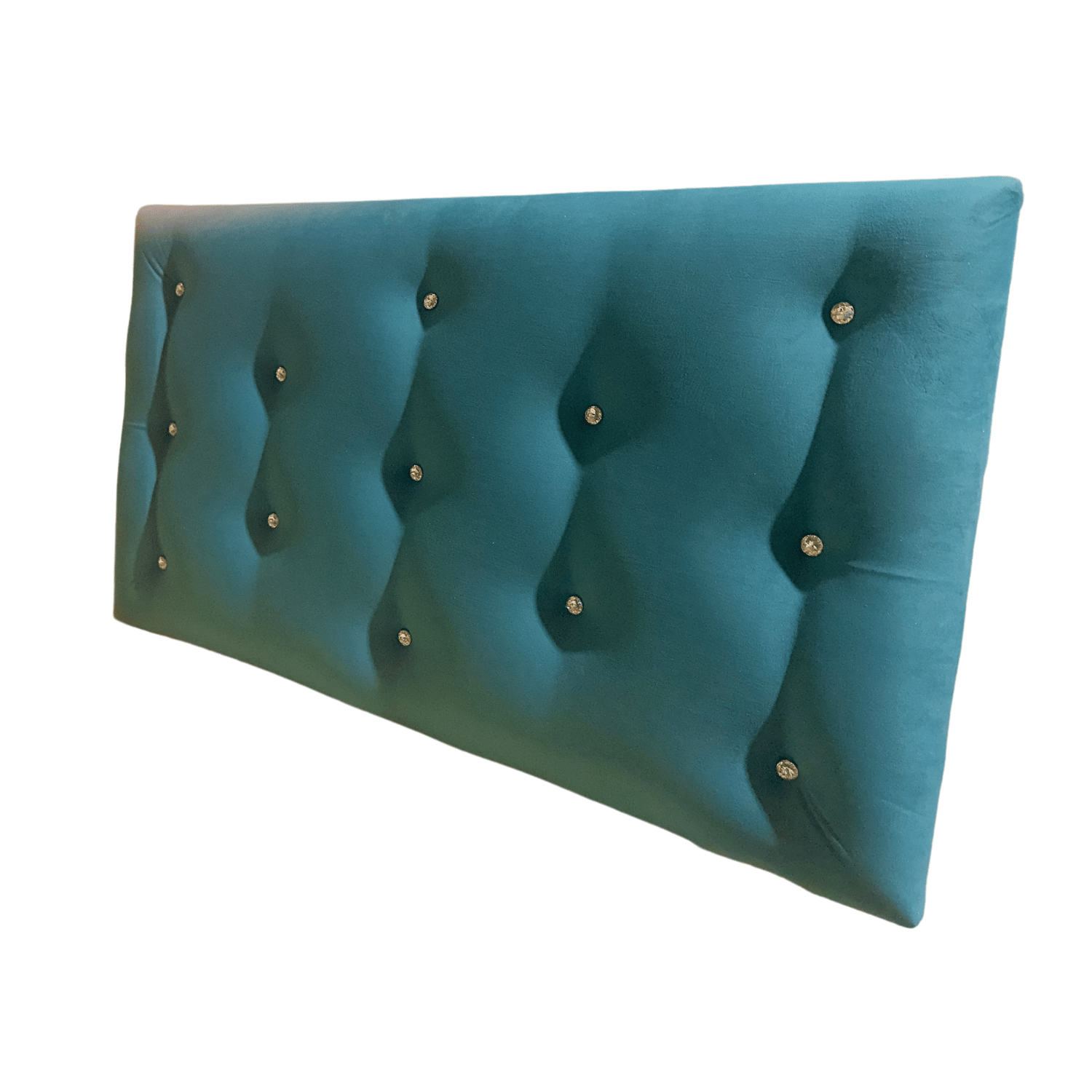 RESPALDO MUEBLES RIMAR DIAMANTE 1.5 PLAZAS FELPA TURQUESA - 4
