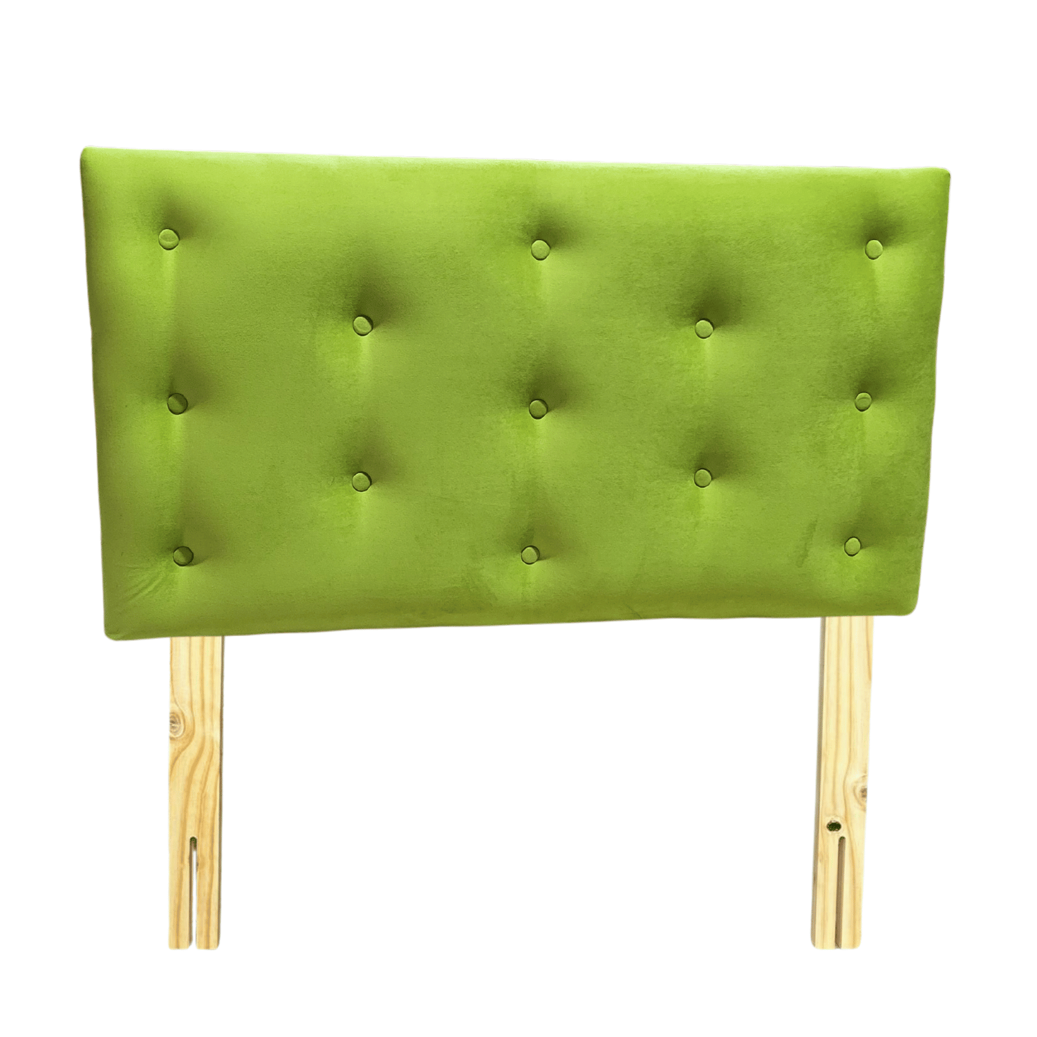 RESPALDO MUEBLES RIMAR PISTACHO 1.5 PLAZAS FELPA VERDE - 1