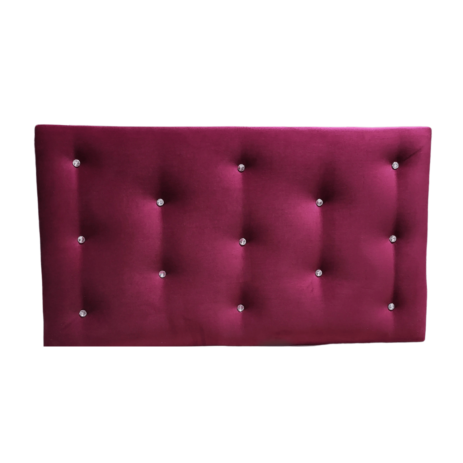 RESPALDO MUEBLES RIMAR DIAMANTE 1.5 PLAZAS FELPA BURDEO - 2