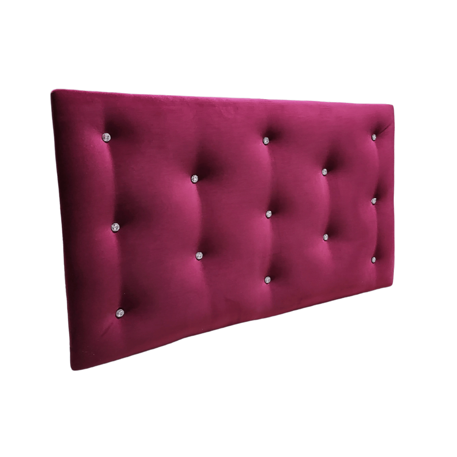 RESPALDO MUEBLES RIMAR DIAMANTE 1.5 PLAZAS FELPA BURDEO - 3