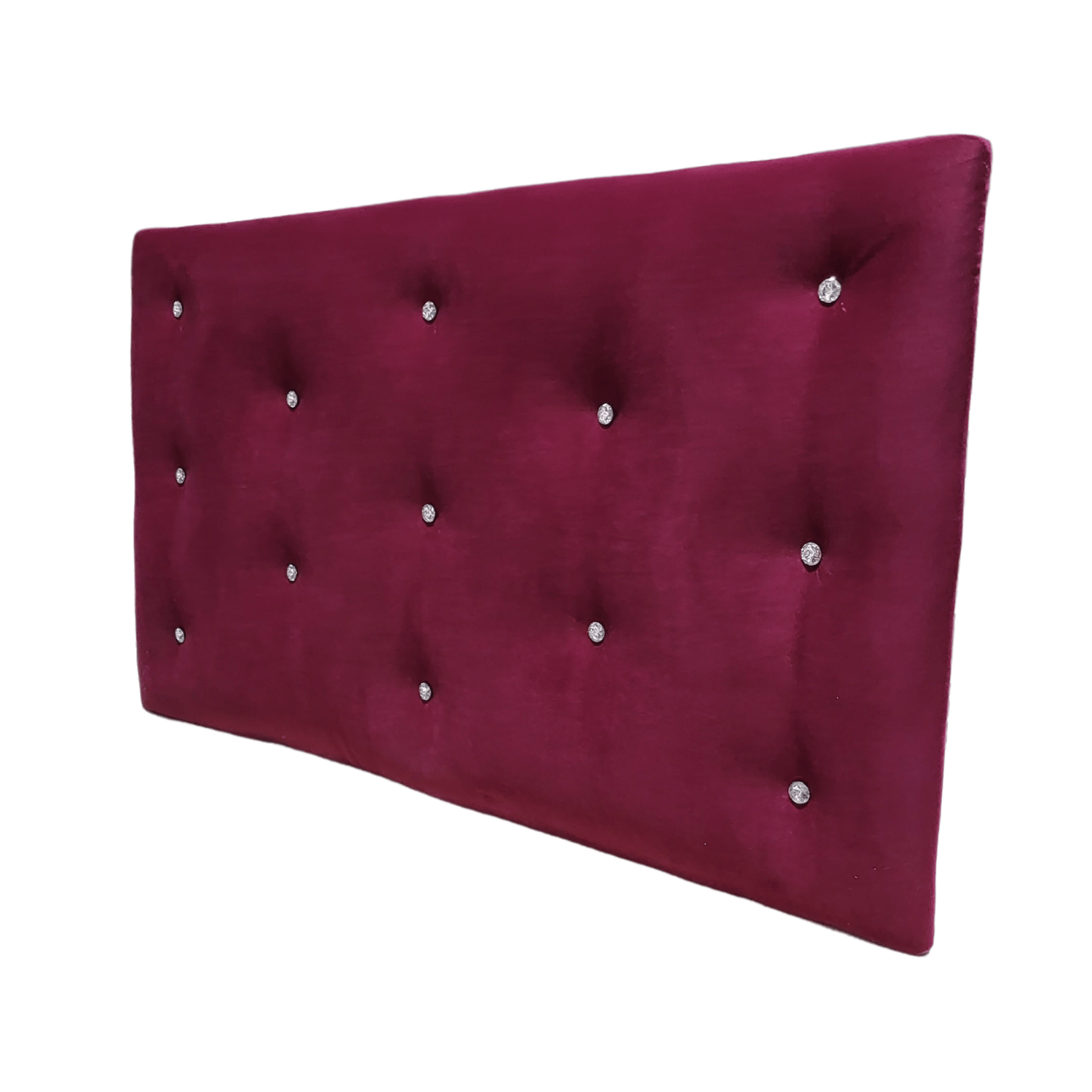 RESPALDO MUEBLES RIMAR DIAMANTE 1.5 PLAZAS FELPA BURDEO - 4