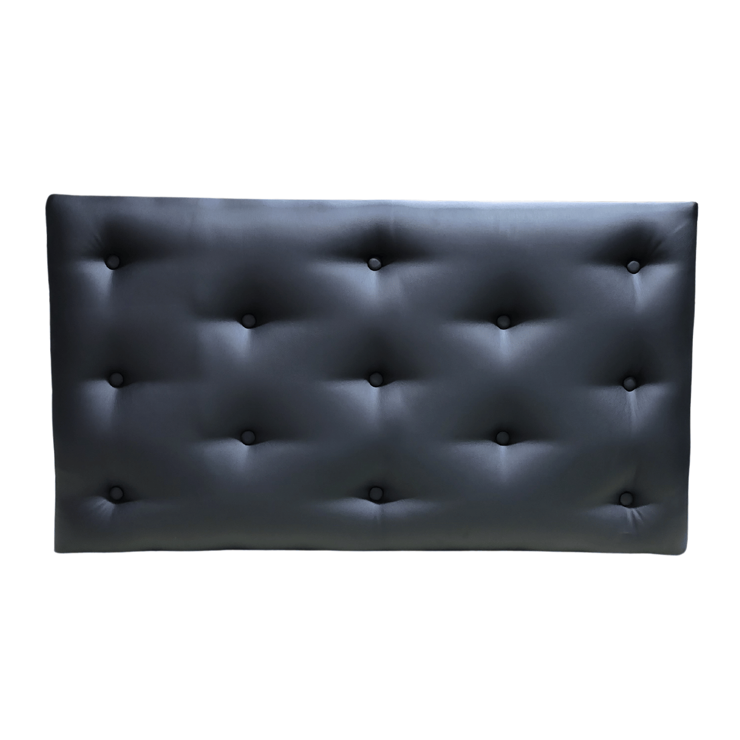 RESPALDO MUEBLES RIMAR 1.5 PLAZAS ECO CUERO NEGRO - 2