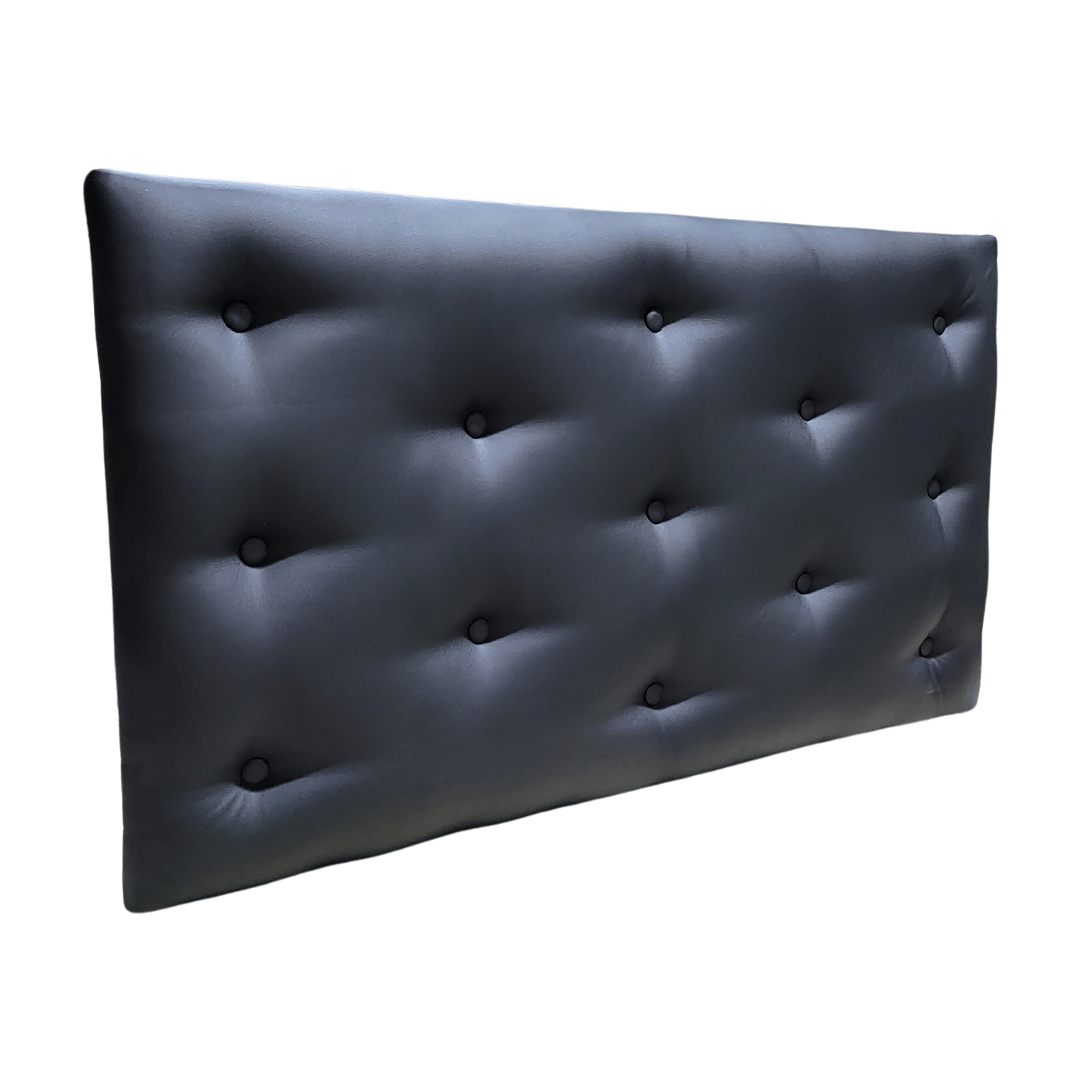 RESPALDO MUEBLES RIMAR 1.5 PLAZAS ECO CUERO NEGRO - 3