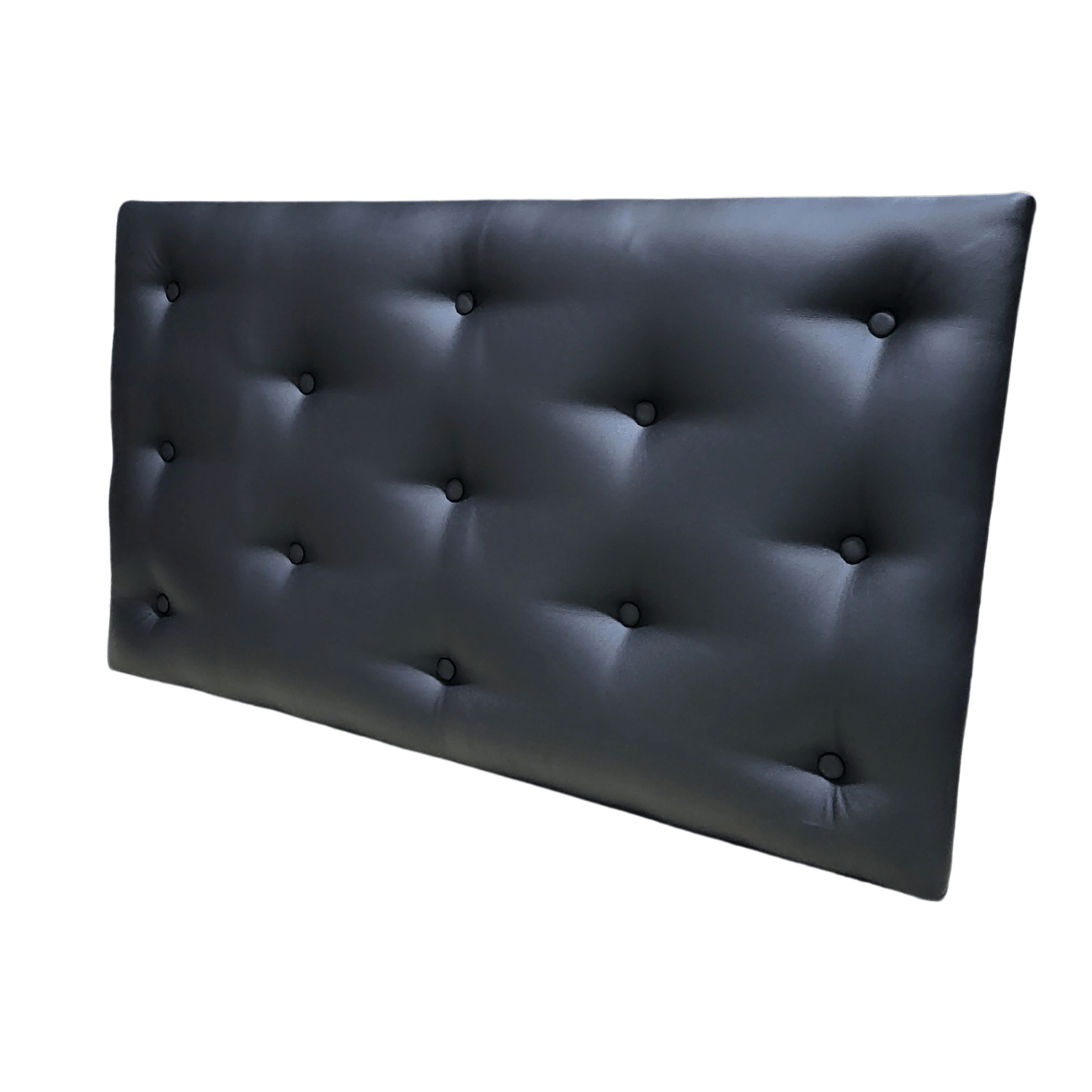 RESPALDO MUEBLES RIMAR 1.5 PLAZAS ECO CUERO NEGRO - 4