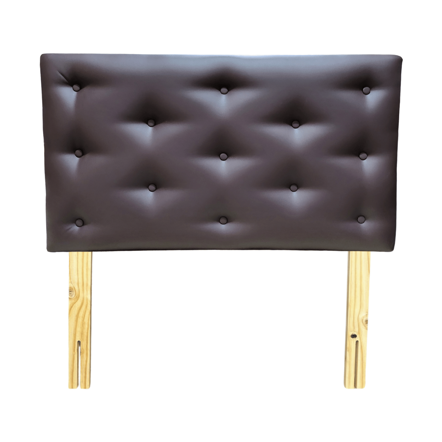 RESPALDO MUEBLES RIMAR 1.5 PLAZAS ECO CUERO CHOCOLATE - 1