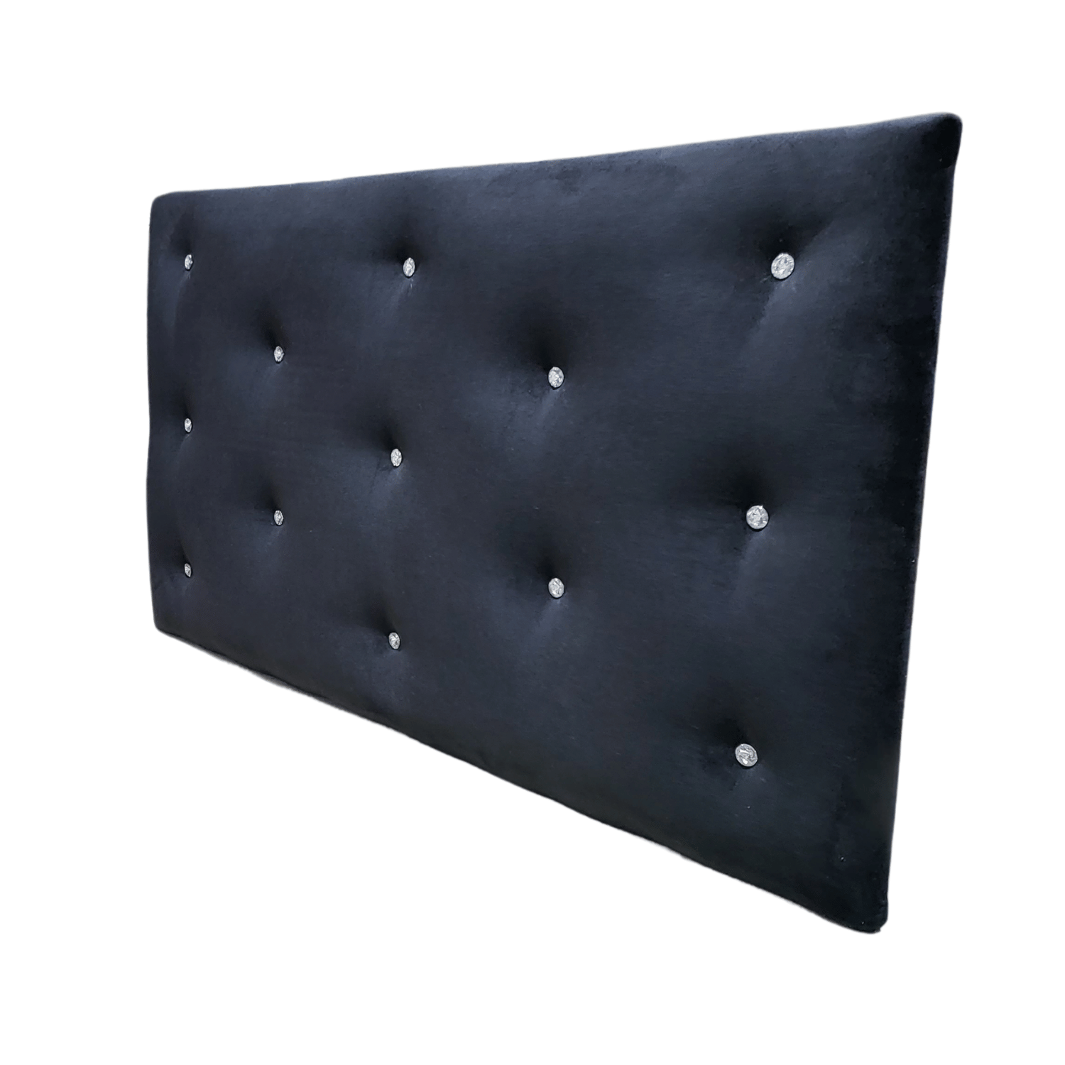 RESPALDO MUEBLES RIMAR DIAMANTE 1.5 PLAZAS FELPA NEGRO - 4