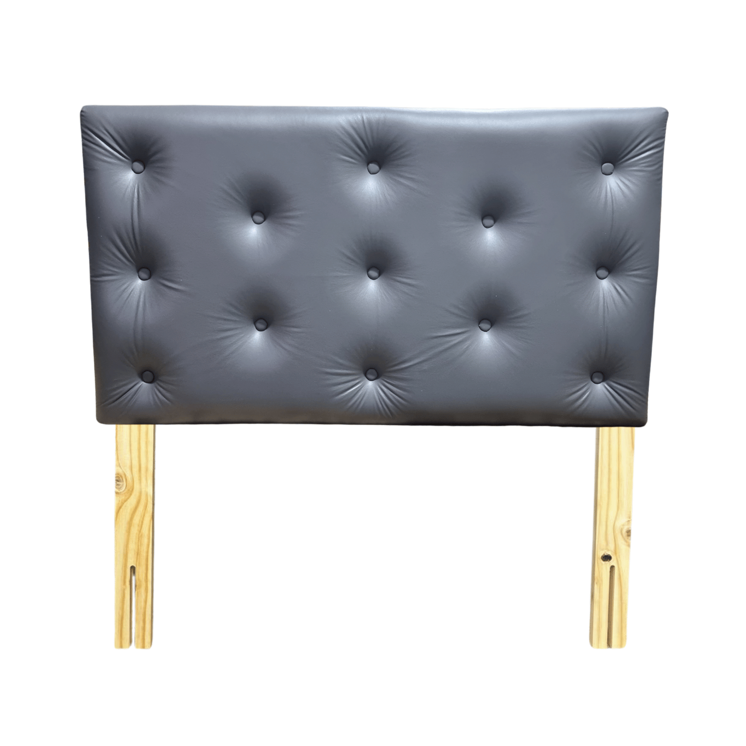 RESPALDO MUEBLES RIMAR 1.5 PLAZAS ECO CUERO GRIS - 1