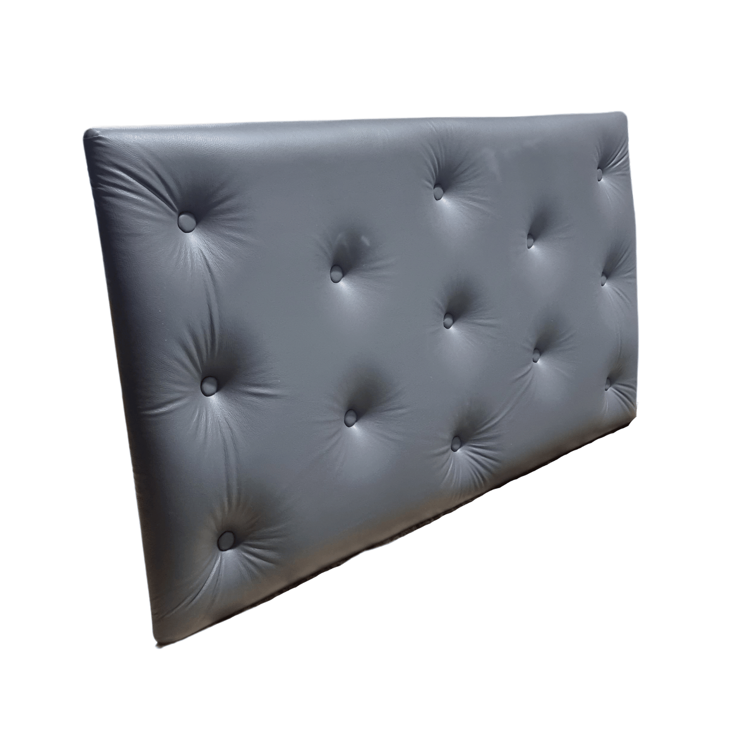 RESPALDO MUEBLES RIMAR 1.5 PLAZAS ECO CUERO GRIS - 3
