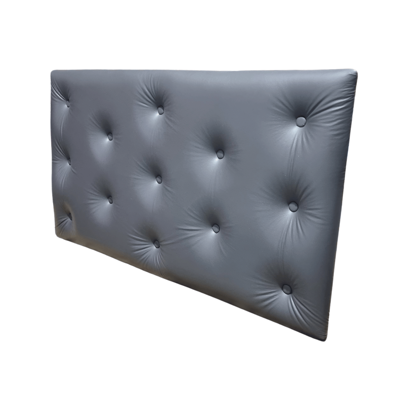 RESPALDO MUEBLES RIMAR 1.5 PLAZAS ECO CUERO GRIS - 4