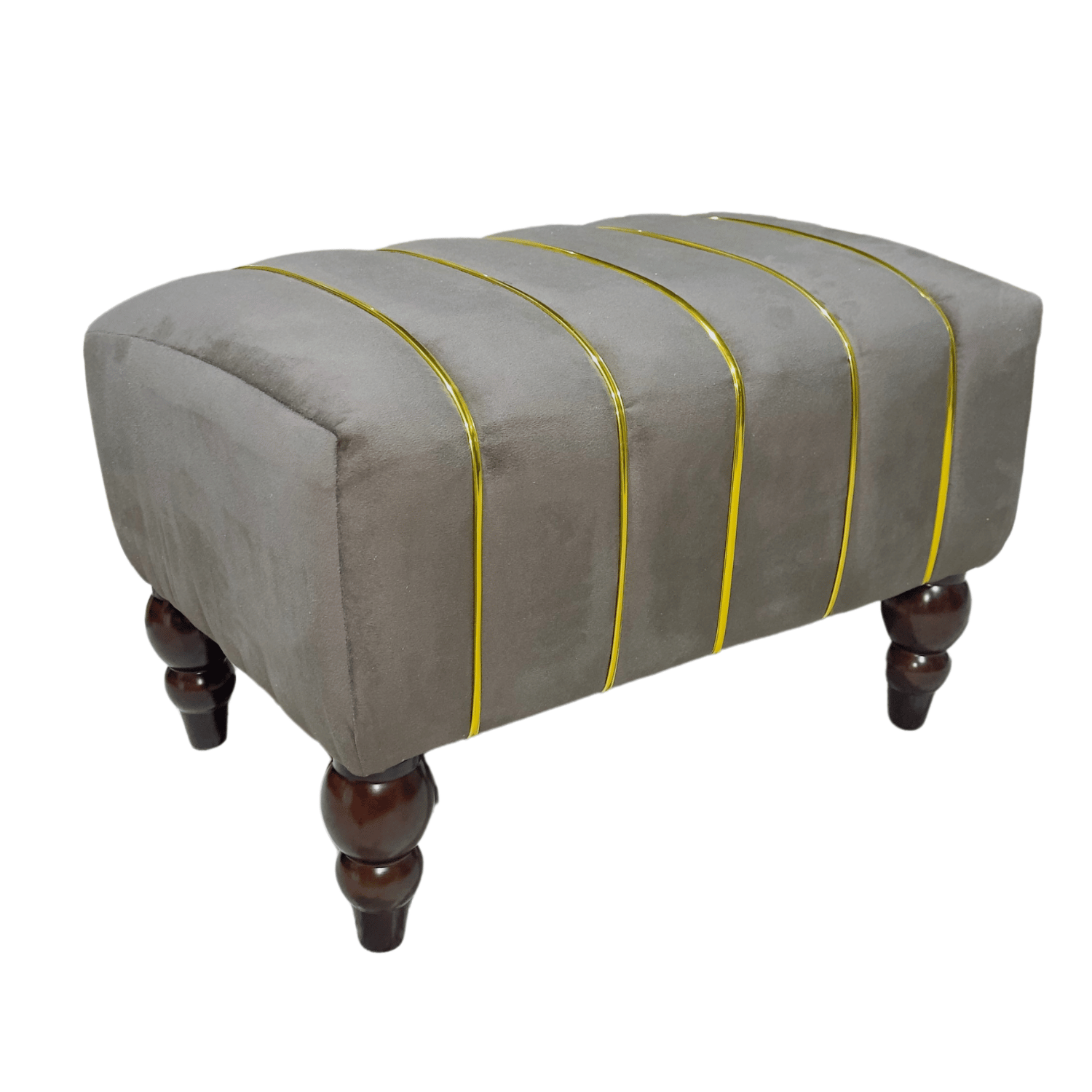 BANQUETA MUEBLES RIMAR KENIA CHOCOLATE FELPA 60X40X45 - 2