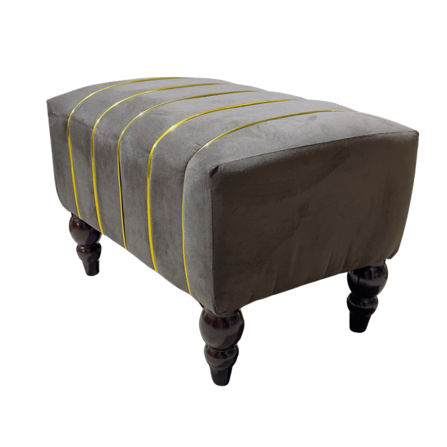 BANQUETA MUEBLES RIMAR KENIA CHOCOLATE FELPA 60X40X45 - 3