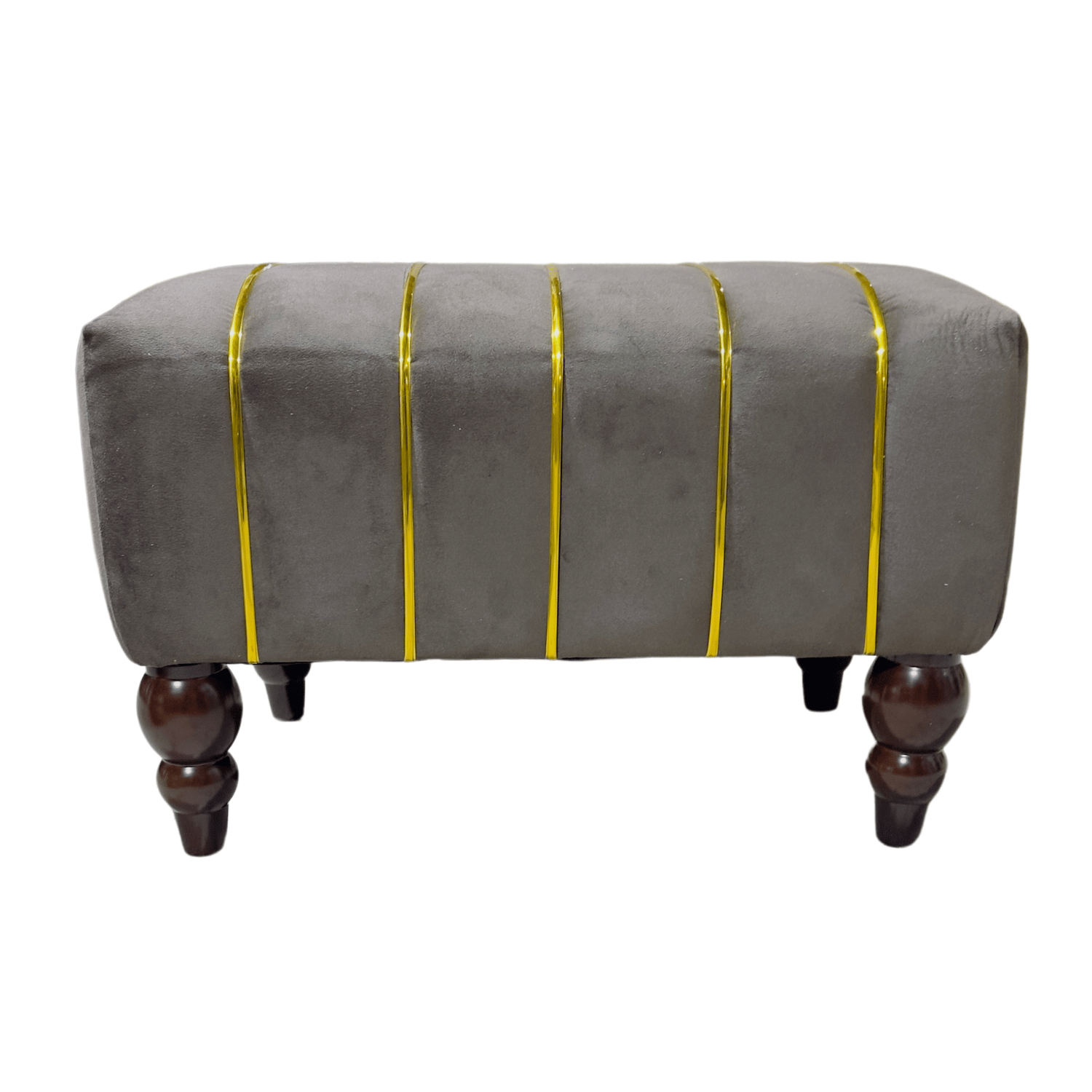 BANQUETA MUEBLES RIMAR KENIA CHOCOLATE FELPA 60X40X45 - 4