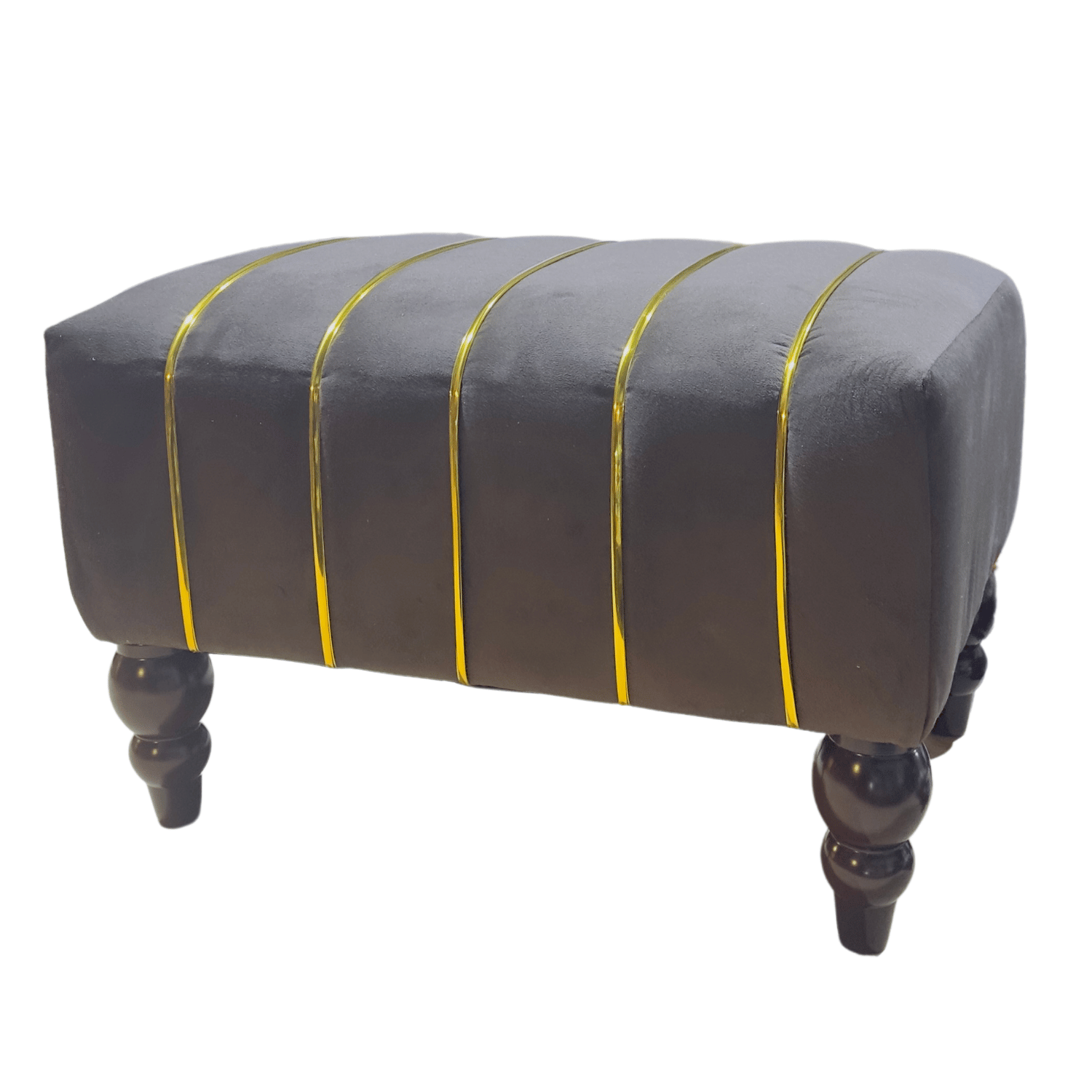 BANQUETA MUEBLES RIMAR KENIA CHOCOLATE FELPA 60X40X45 - 5
