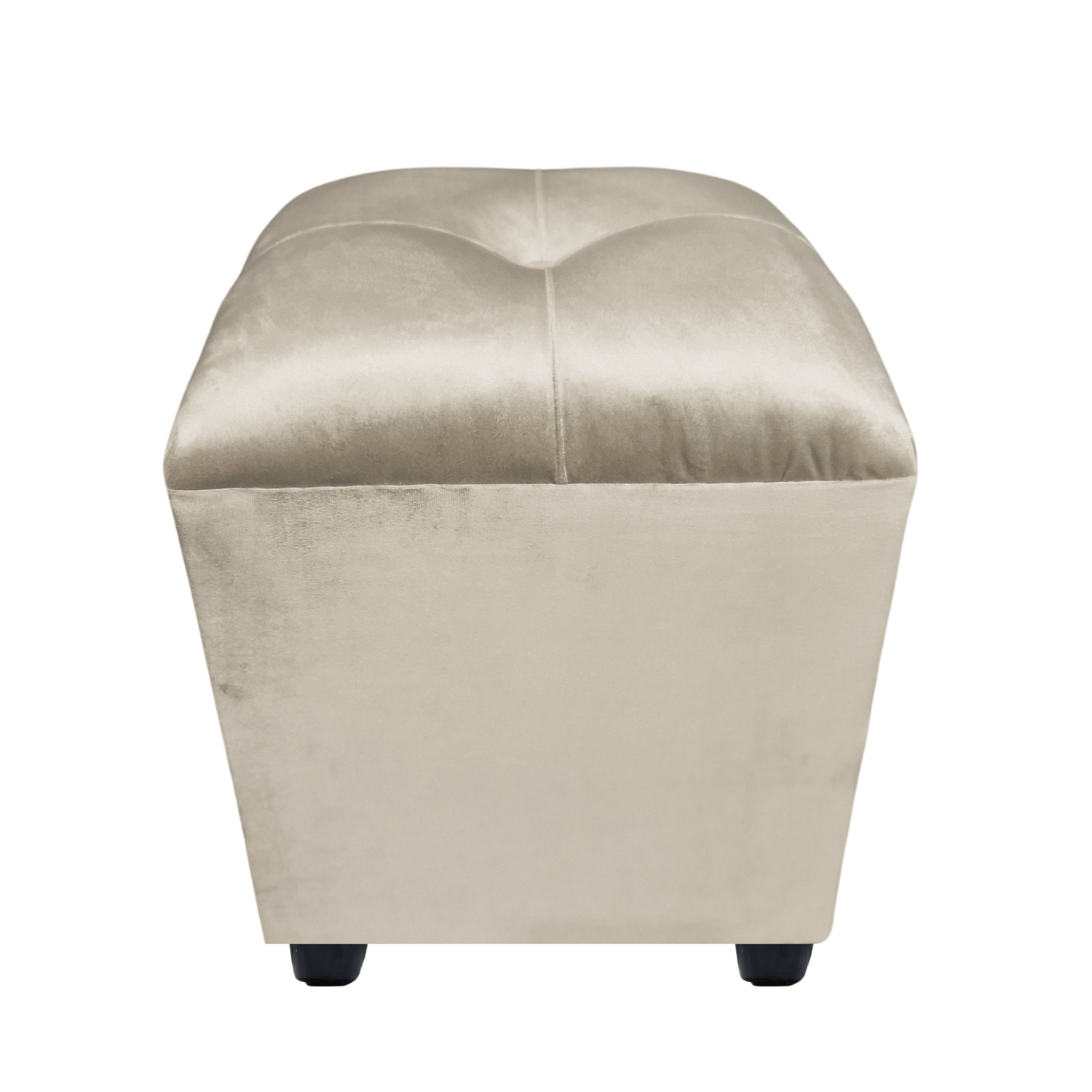 POUF MUEBLES RIMAR BEIGE FELPA 40X40X45 - 1