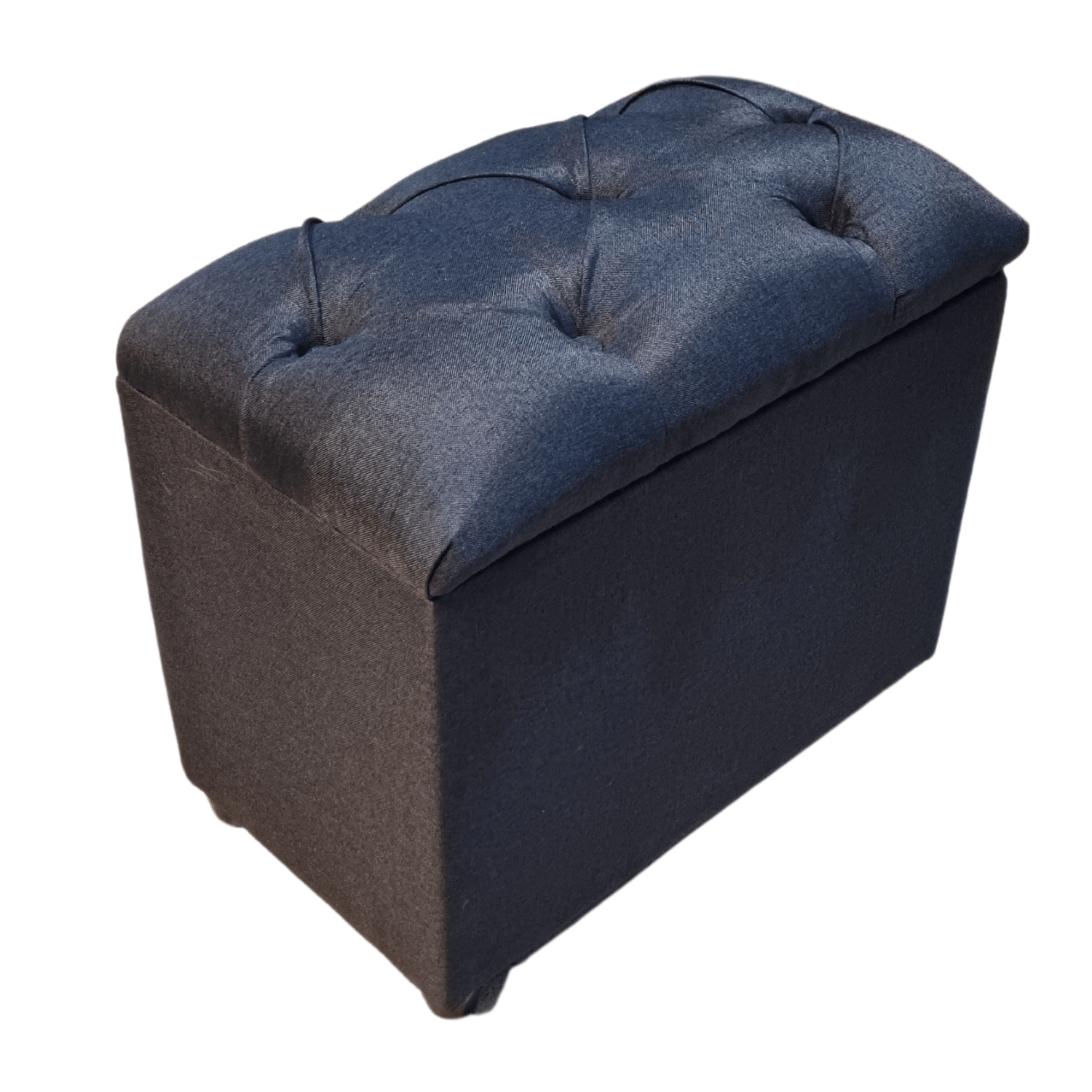 BANQUETA MUEBLES RIMAR NEGRO BAUL CAPITONE LINO 60X40X50X40X - 2