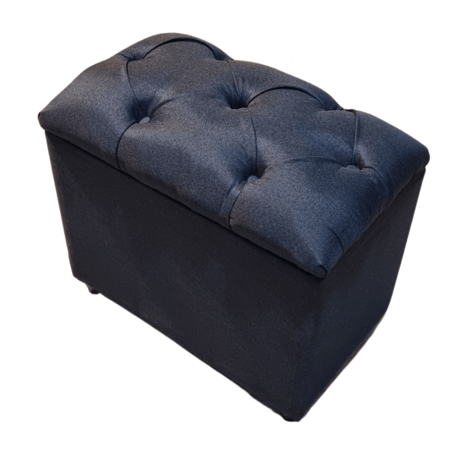 BANQUETA MUEBLES RIMAR NEGRO BAUL CAPITONE LINO 60X40X50X40X - 3