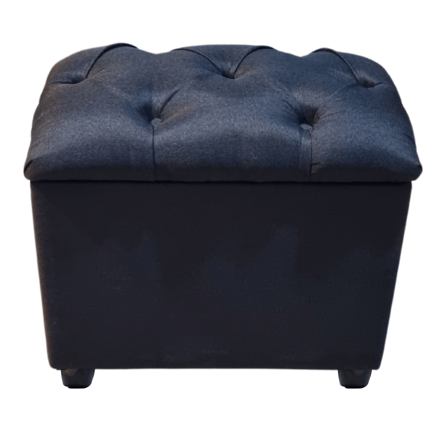 BANQUETA MUEBLES RIMAR NEGRO BAUL CAPITONE LINO 60X40X50X40X - 4