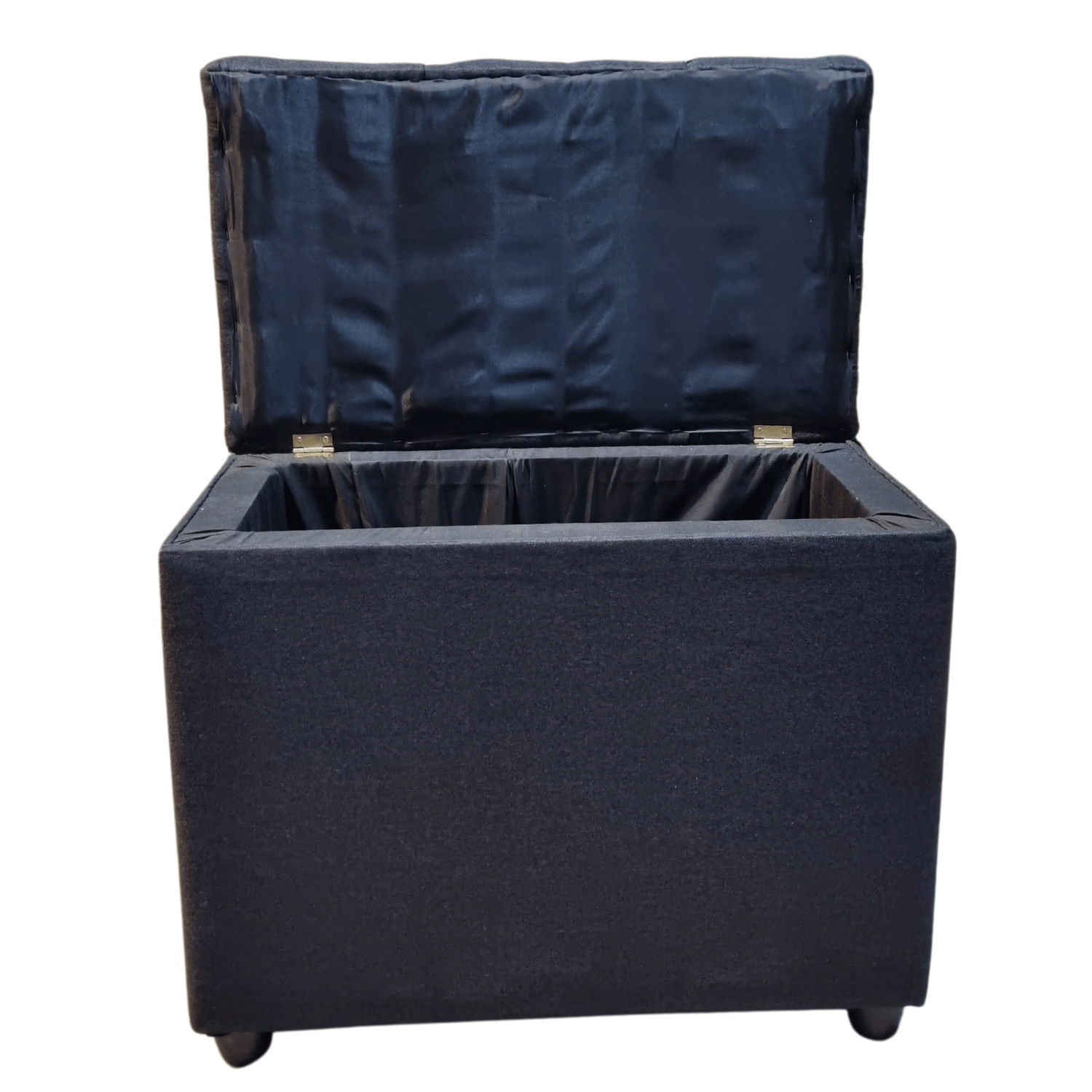 BANQUETA MUEBLES RIMAR NEGRO BAUL CAPITONE LINO 60X40X50X40X - 5