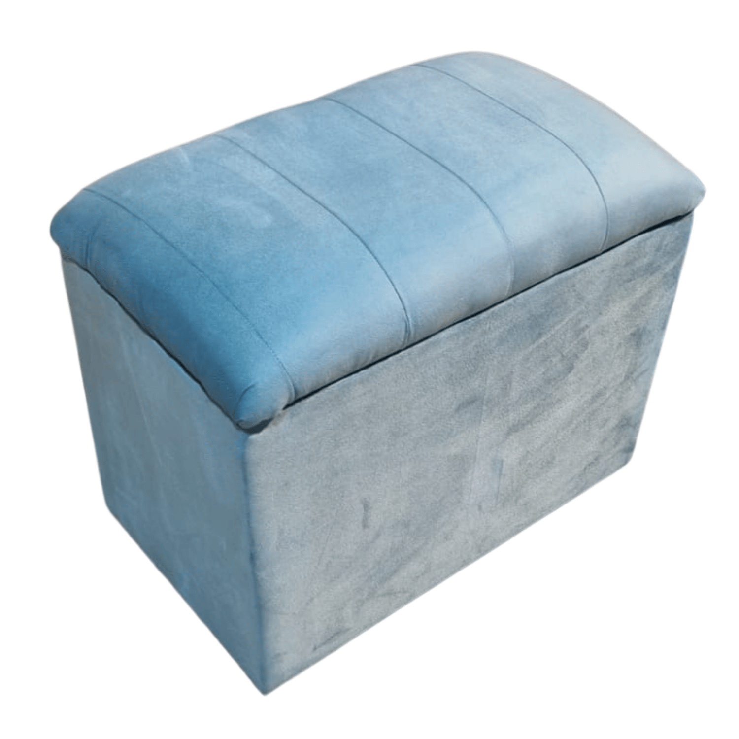 BANQUETA MUEBLES RIMAR TURQUESA BAUL LINEAL FELPA 60X40X50 - 2