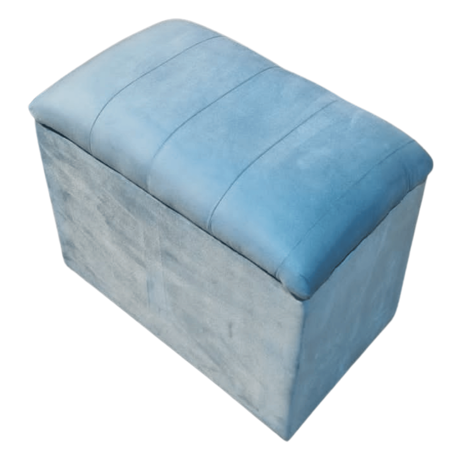 BANQUETA MUEBLES RIMAR TURQUESA BAUL LINEAL FELPA 60X40X50 - 3