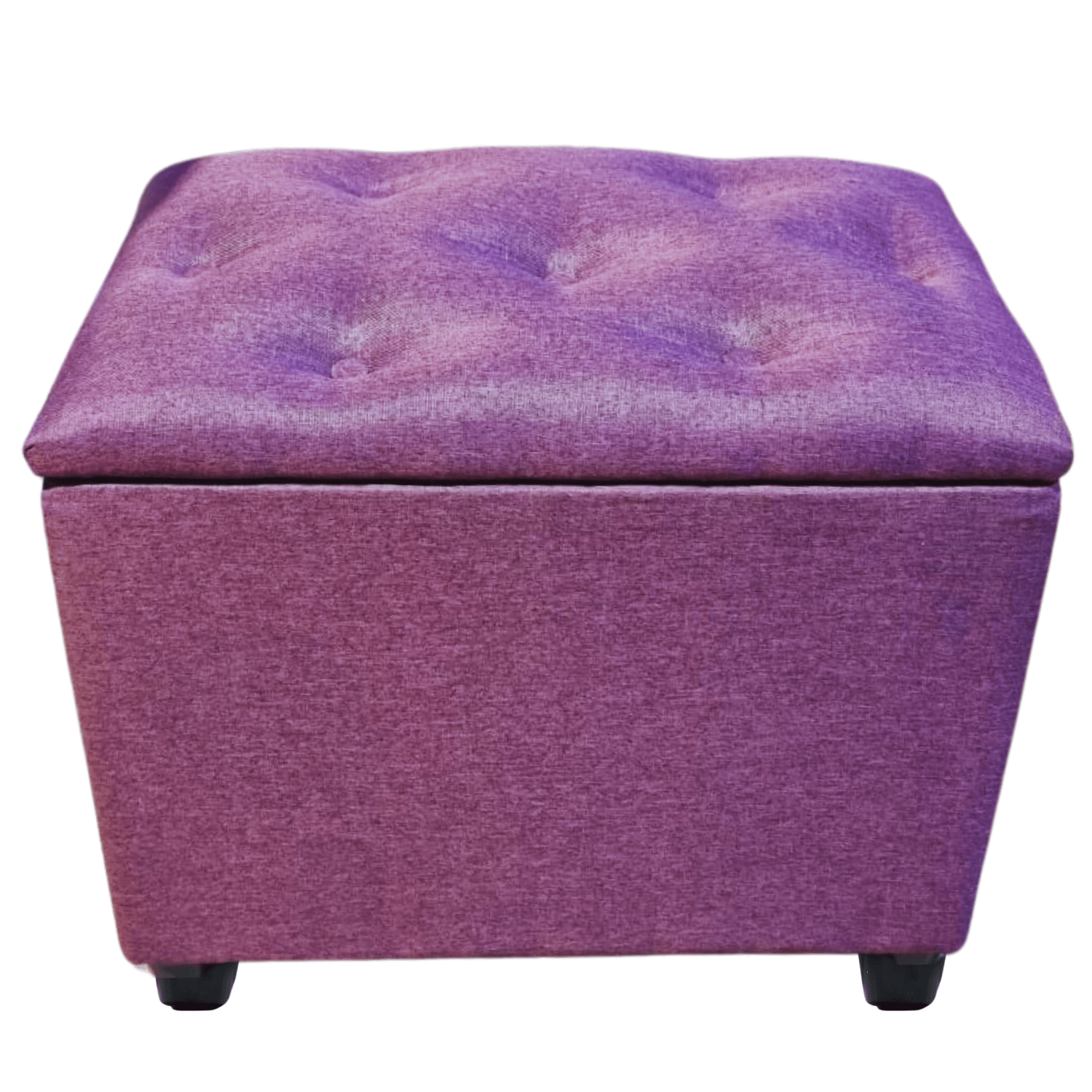 BANQUETA MUEBLES RIMAR MORADO BAUL BOTONE LINO 60X40X50X40 - 1