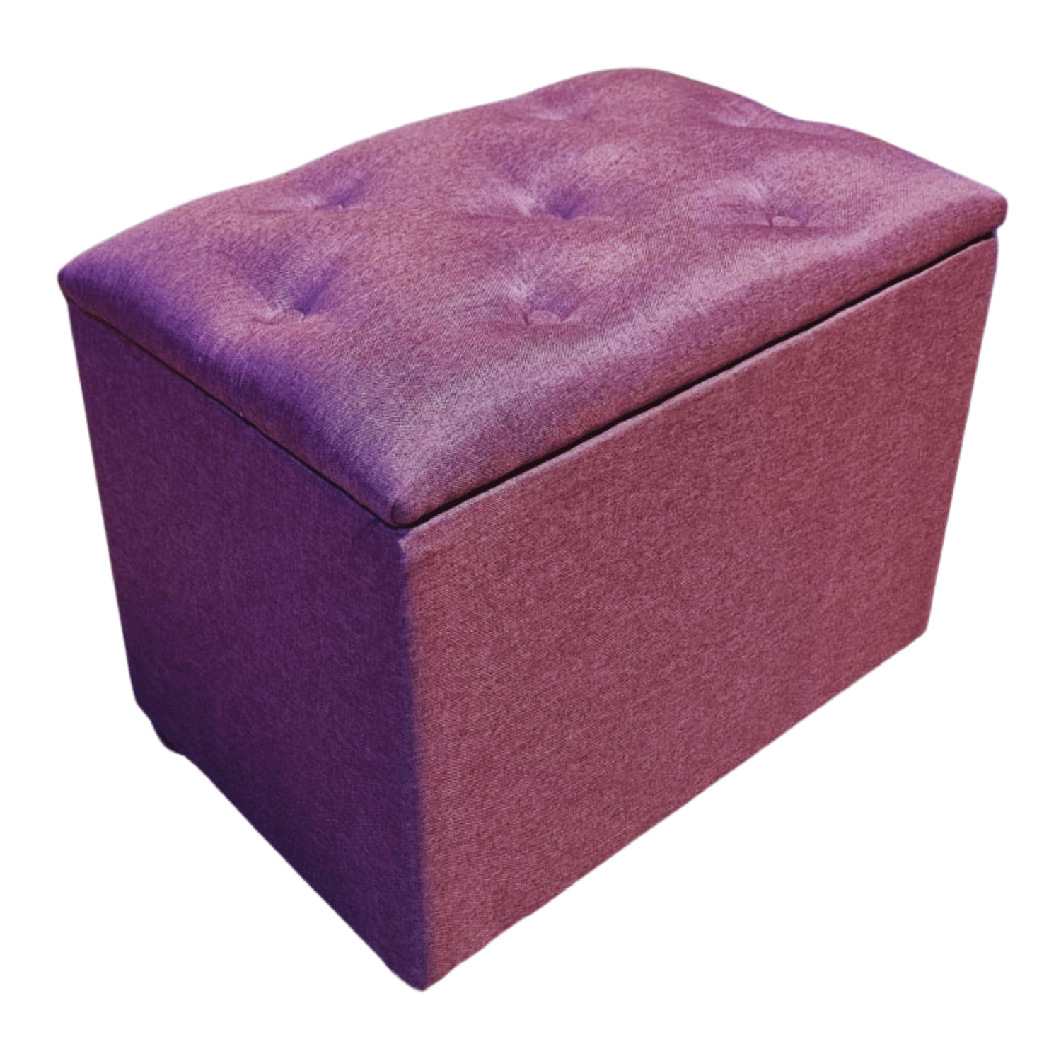 BANQUETA MUEBLES RIMAR MORADO BAUL BOTONE LINO 60X40X50X40 - 2