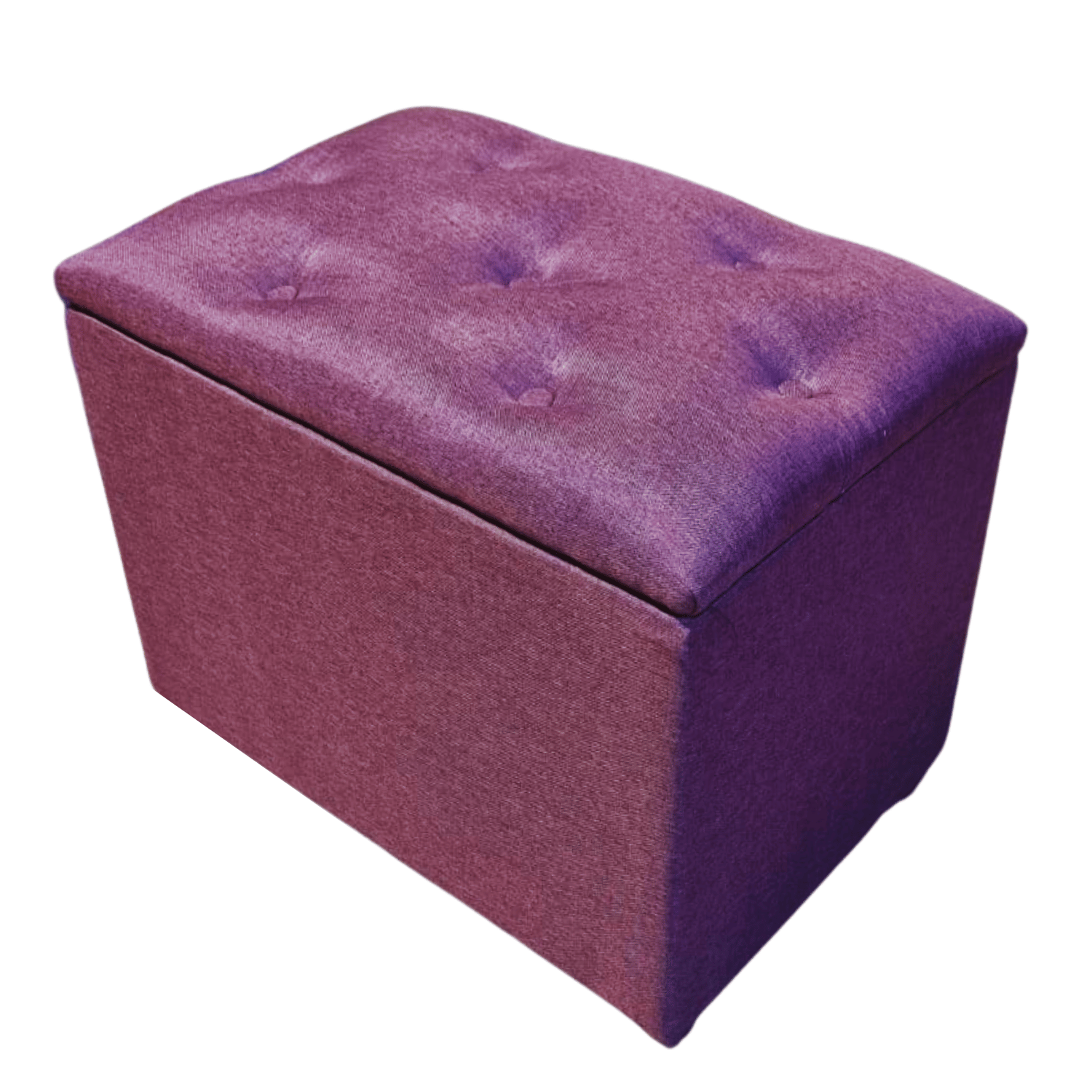 BANQUETA MUEBLES RIMAR MORADO BAUL BOTONE LINO 60X40X50X40 - 3