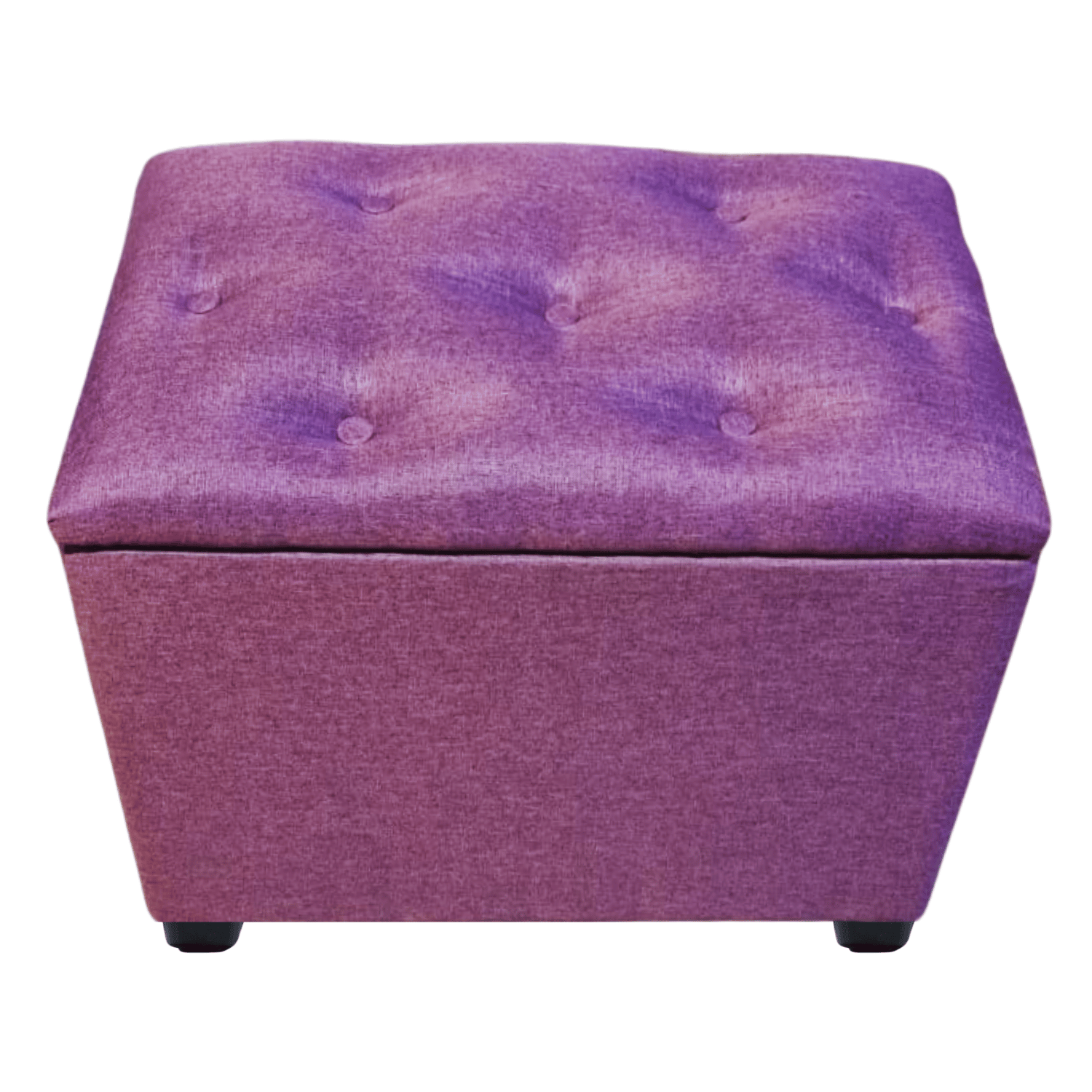 BANQUETA MUEBLES RIMAR MORADO BAUL BOTONE LINO 60X40X50X40 - 4