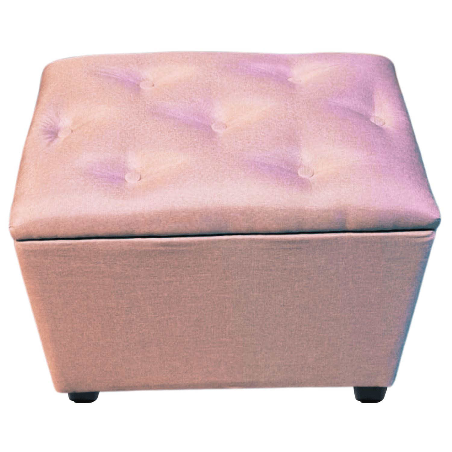 BANQUETA MUEBLES RIMAR PALO ROSA BAUL BOTONE LINO 60X40X50X40 - 4