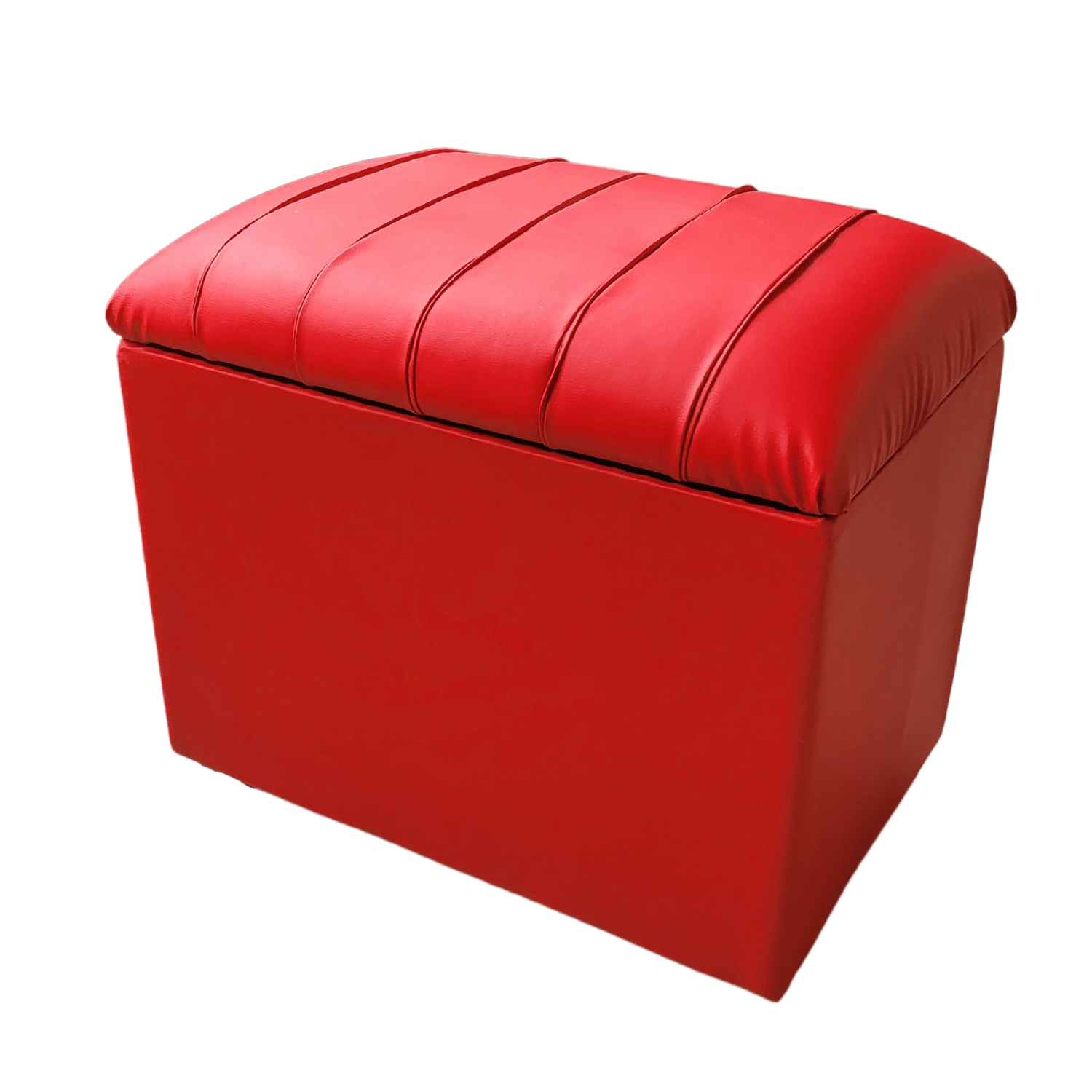 BANQUETA MUEBLES RIMAR ROJO BAUL TUBULAR ECO CUERO 60X40X50X40 - 3