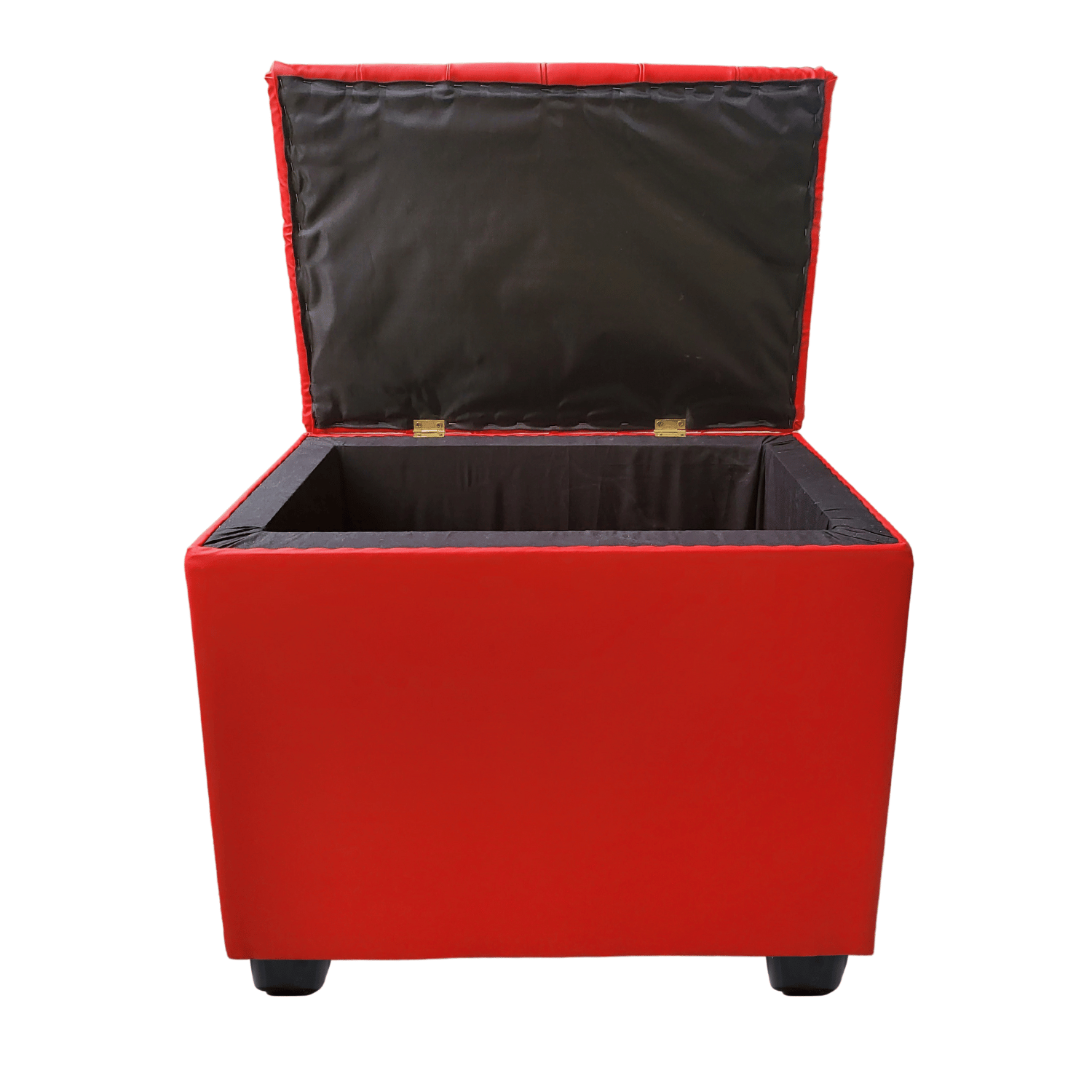 BANQUETA MUEBLES RIMAR ROJO BAUL TUBULAR ECO CUERO 60X40X50X40 - 5