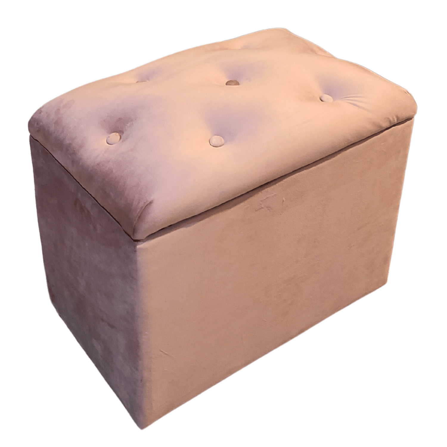 BANQUETA MUEBLES RIMAR PALO ROSA BAUL BOTONE FELPA 60X40X50X40 - 2