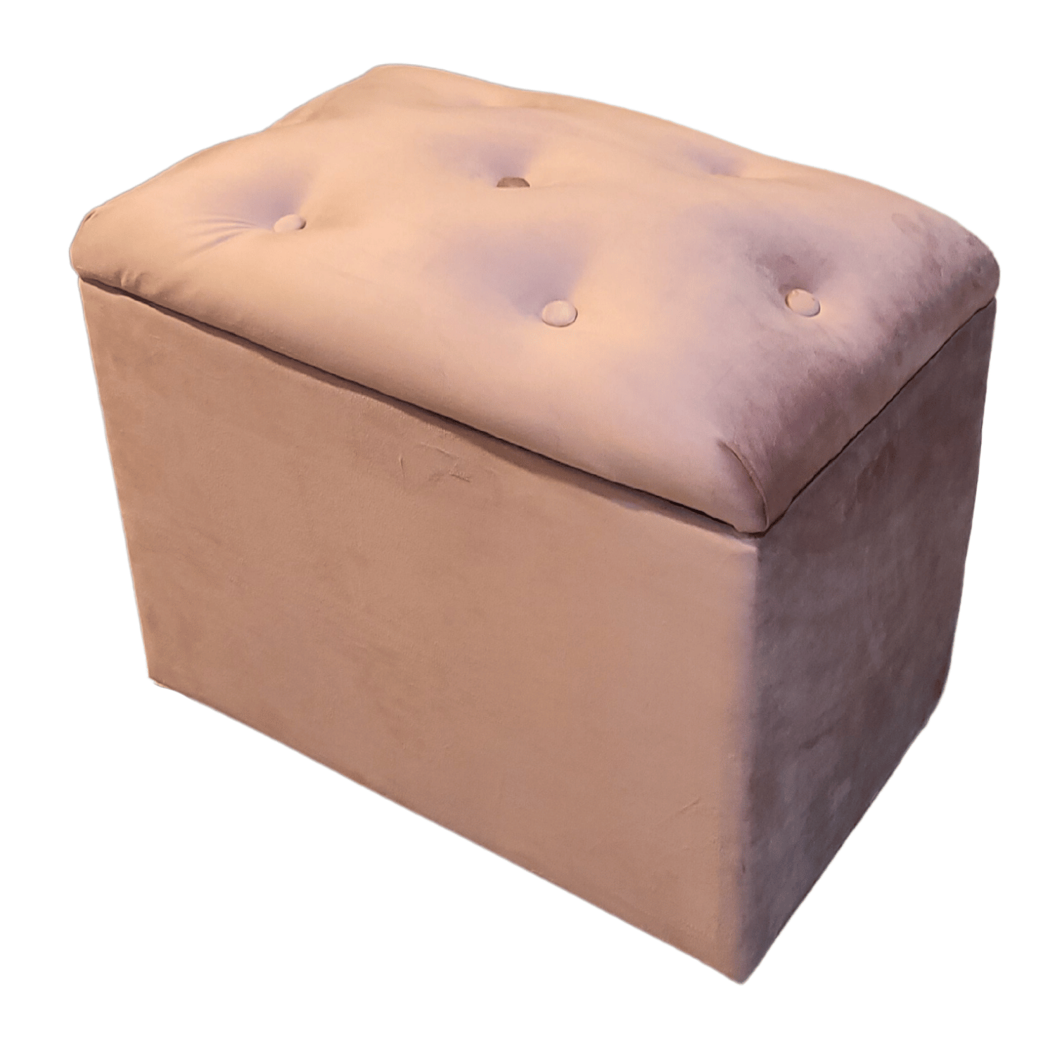 BANQUETA MUEBLES RIMAR PALO ROSA BAUL BOTONE FELPA 60X40X50X40 - 3