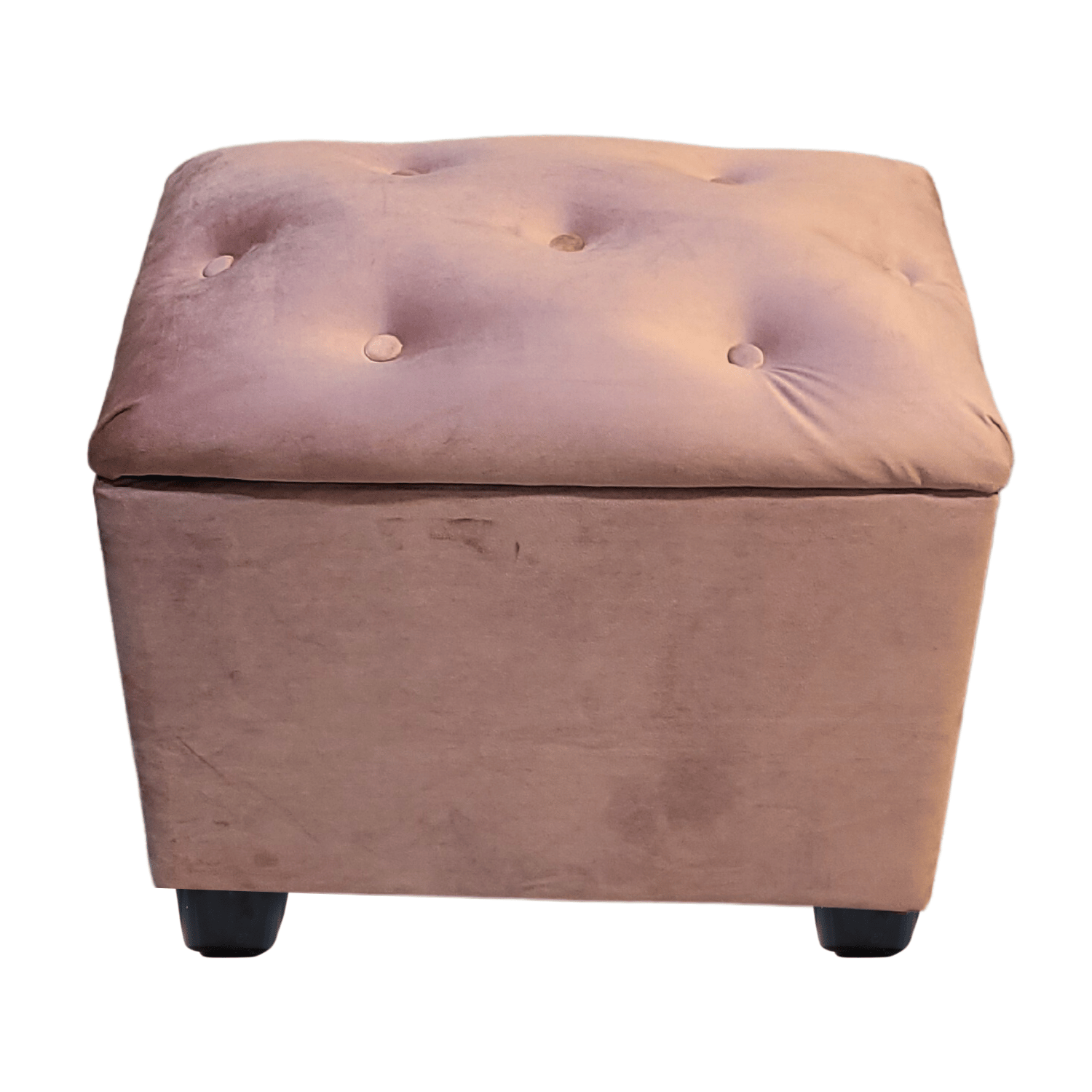 BANQUETA MUEBLES RIMAR PALO ROSA BAUL BOTONE FELPA 60X40X50X40 - 4