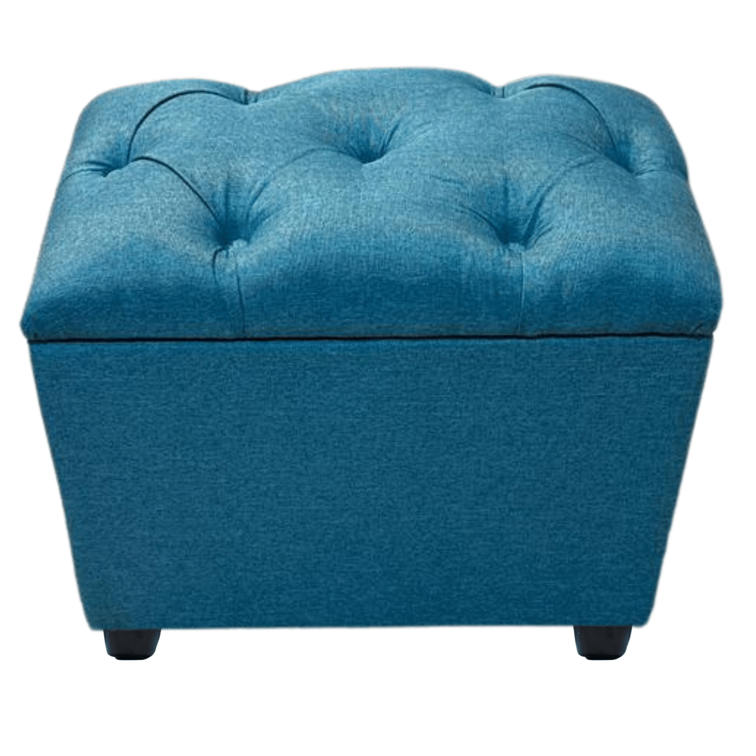 BANQUETA MUEBLES RIMAR TURQUESA BAUL CAPITONE LINO 60X40X50X40 - 1