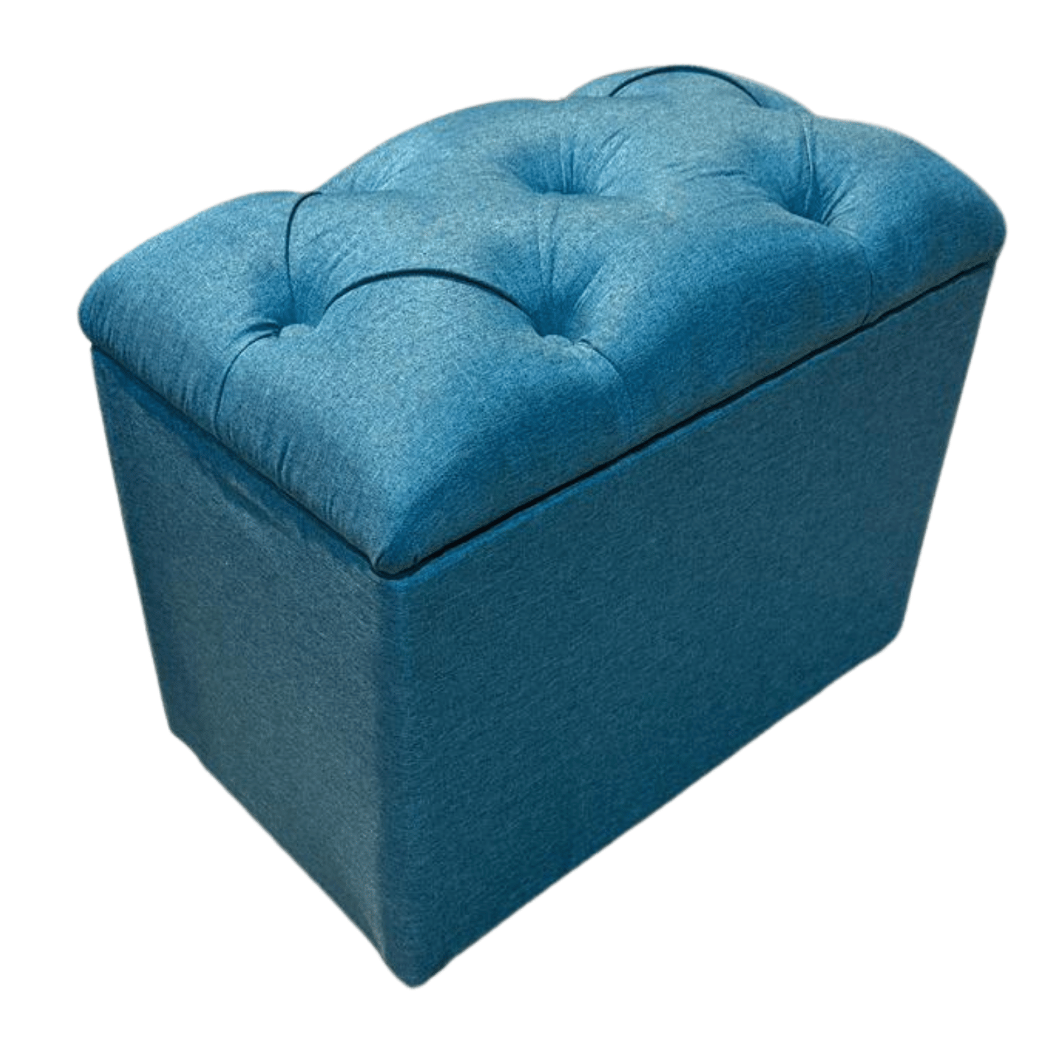 BANQUETA MUEBLES RIMAR TURQUESA BAUL CAPITONE LINO 60X40X50X40 - 2