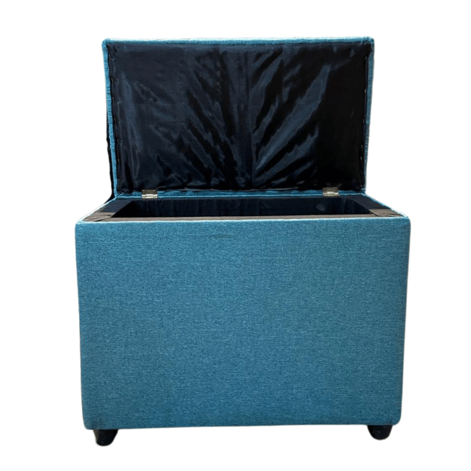 BANQUETA MUEBLES RIMAR TURQUESA BAUL CAPITONE LINO 60X40X50X40 - 5