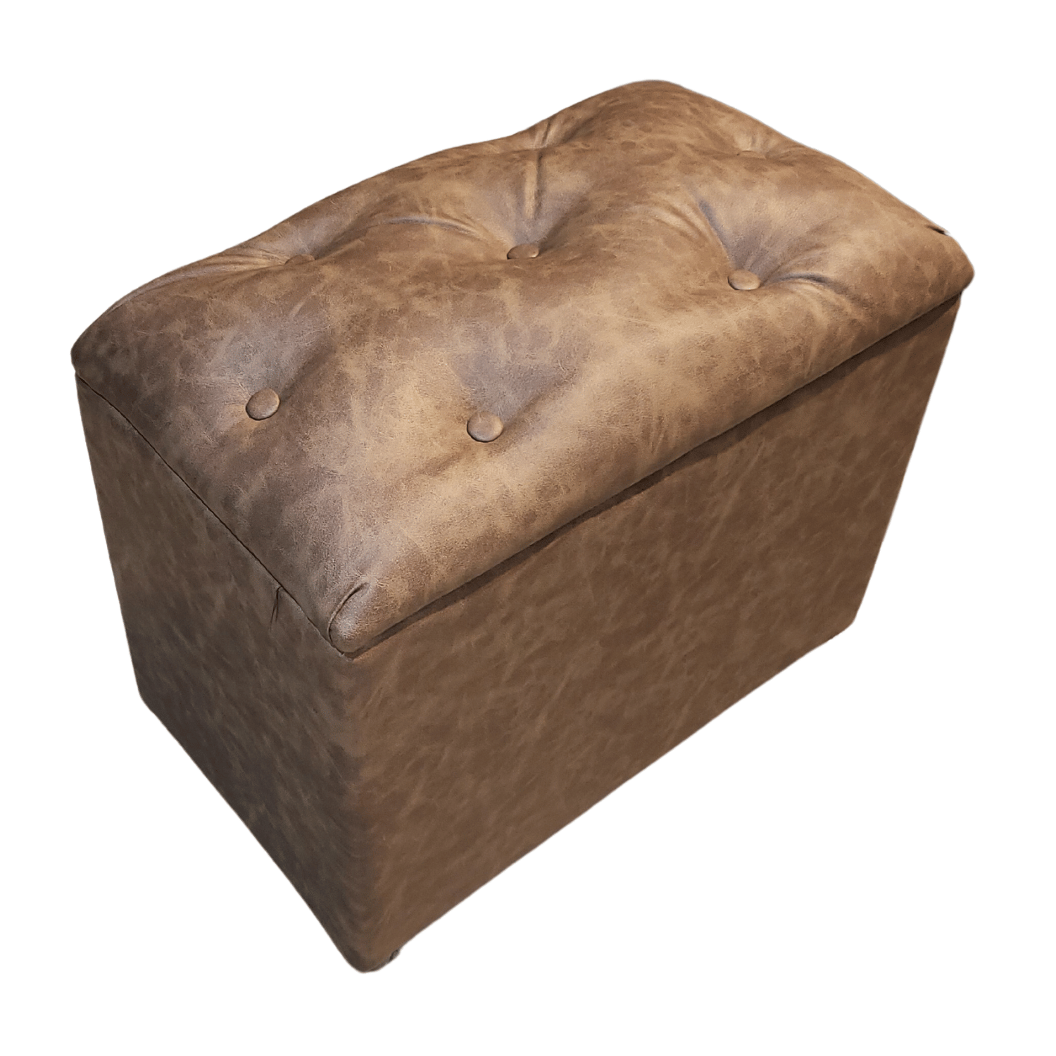 BANQUETA MUEBLES RIMAR CAMEL BAUL TUBULAR MIEL ECO CUERO 60X40X50X40 - 2