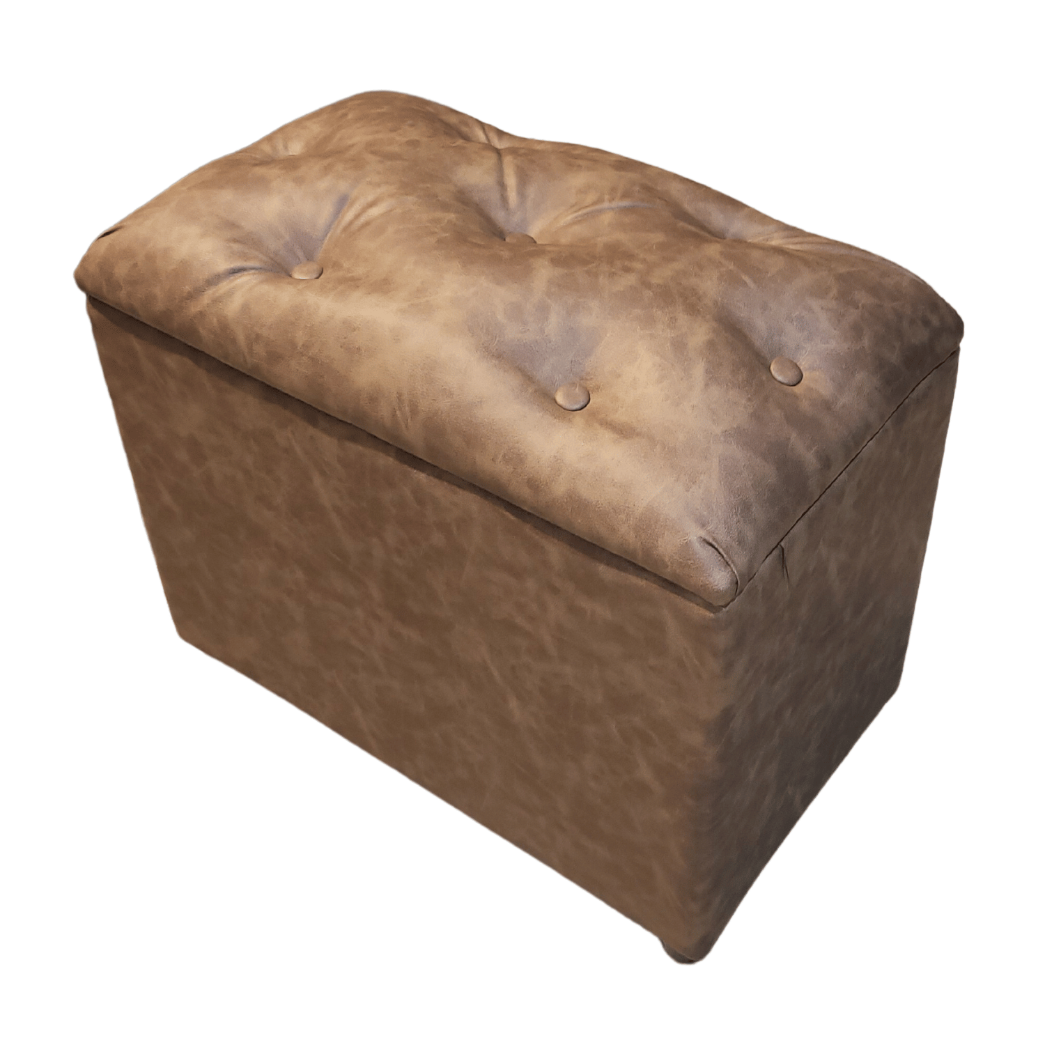 BANQUETA MUEBLES RIMAR CAMEL BAUL TUBULAR MIEL ECO CUERO 60X40X50X40 - 3