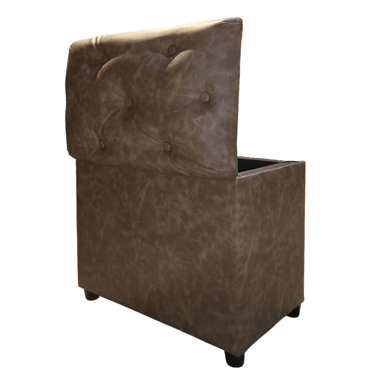 BANQUETA MUEBLES RIMAR CAMEL BAUL TUBULAR MIEL ECO CUERO 60X40X50X40 - 6
