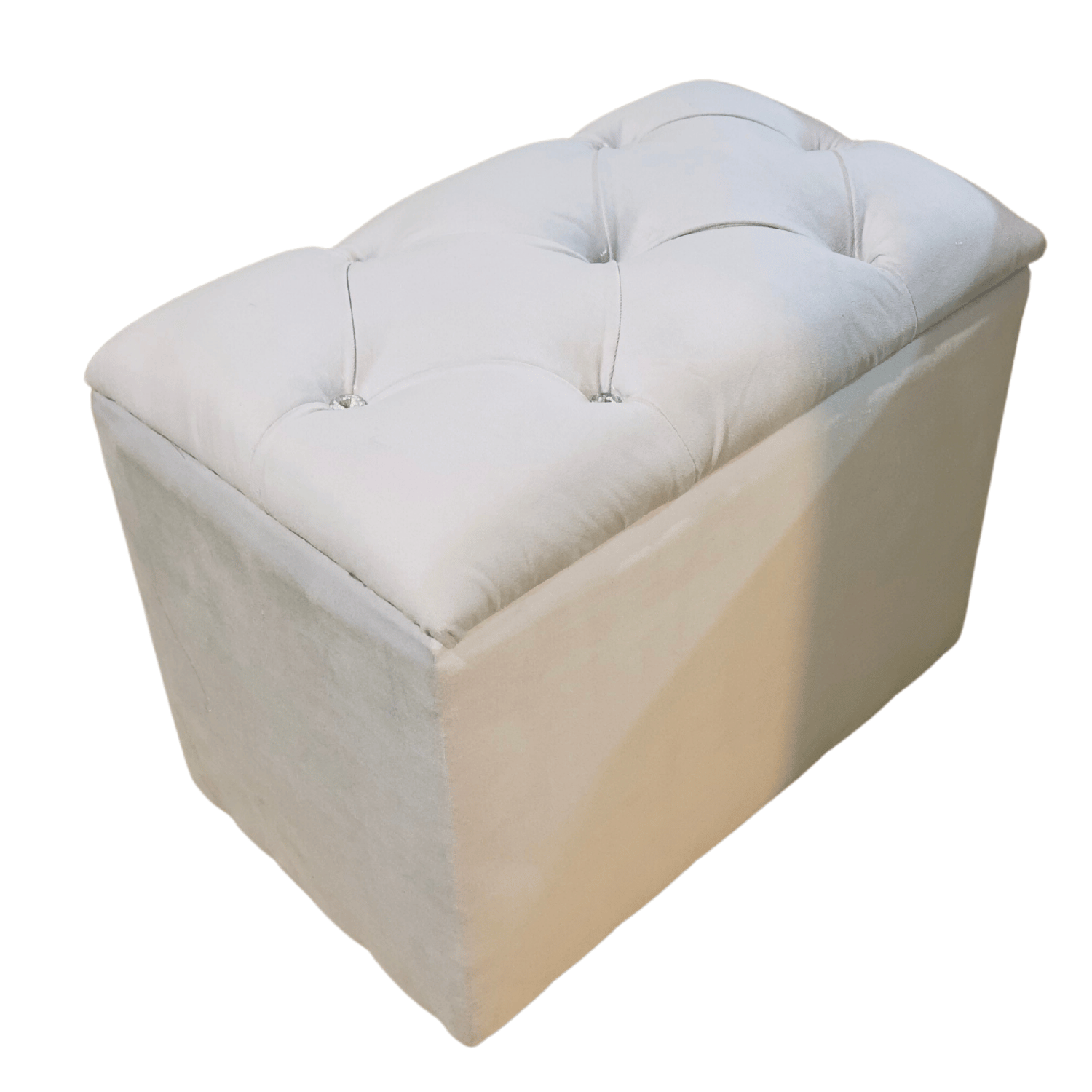 BANQUETA MUEBLES RIMAR CRUDO BAUL CAPITONE DIAMANTE FELPA 60X40X50X40 - 2