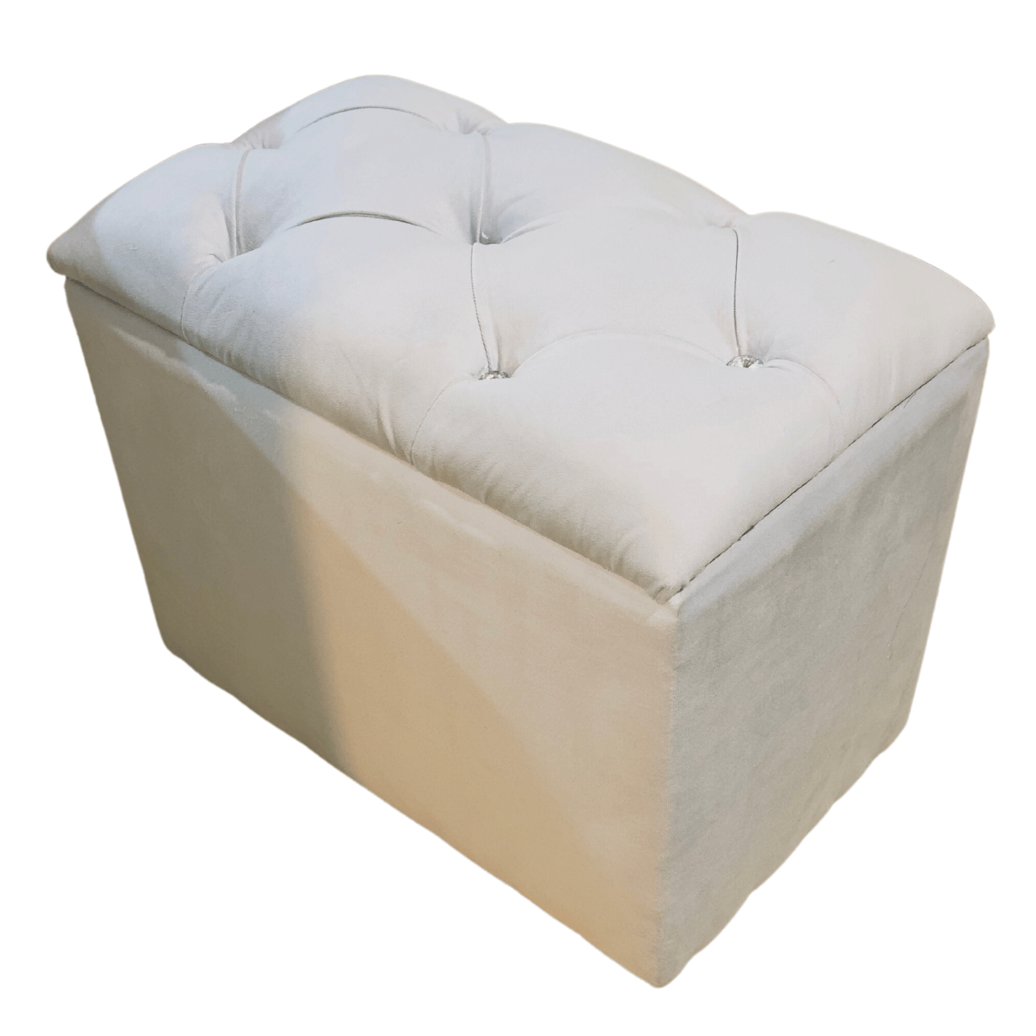 BANQUETA MUEBLES RIMAR CRUDO BAUL CAPITONE DIAMANTE FELPA 60X40X50X40 - 3